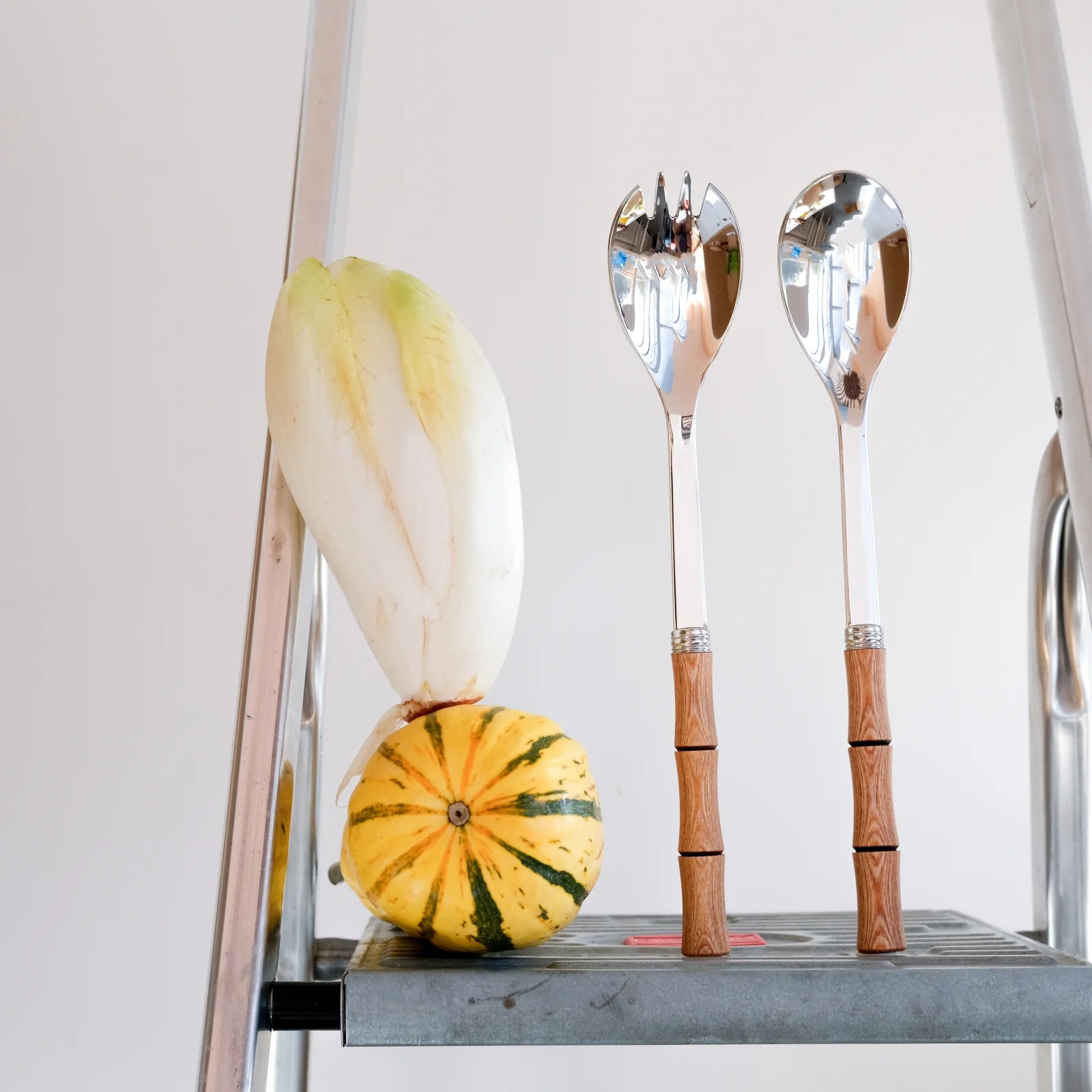Bamboo, Light press wood - Salad cutlery set - Image 2