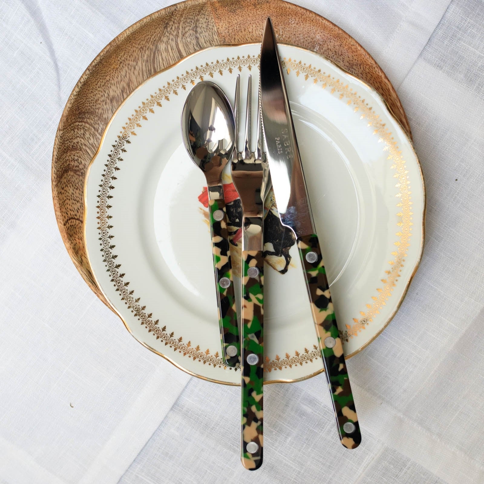 Bistrot Camouflage, Camouflage - 4 pieces cutlery set - Image 2