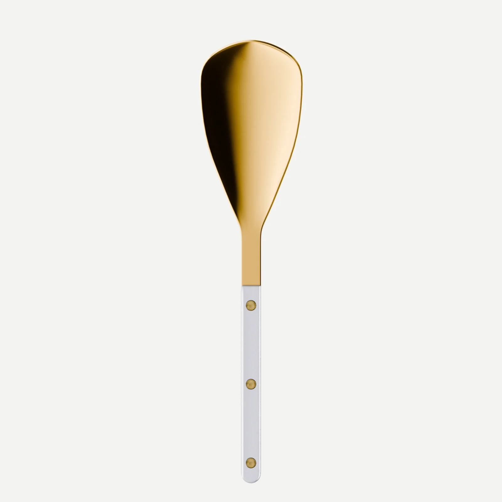 Bistrot Gold color Pearly, White - Rice spoon