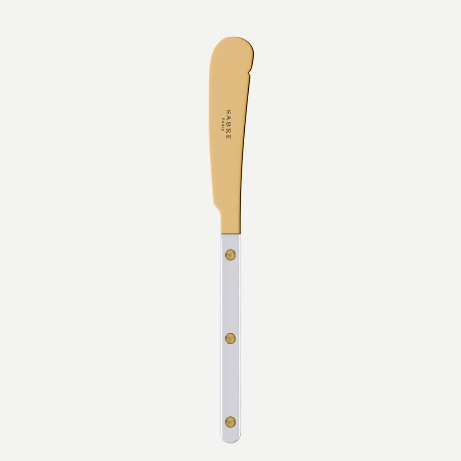 Bistrot Gold color Pearly, White - Butter knife