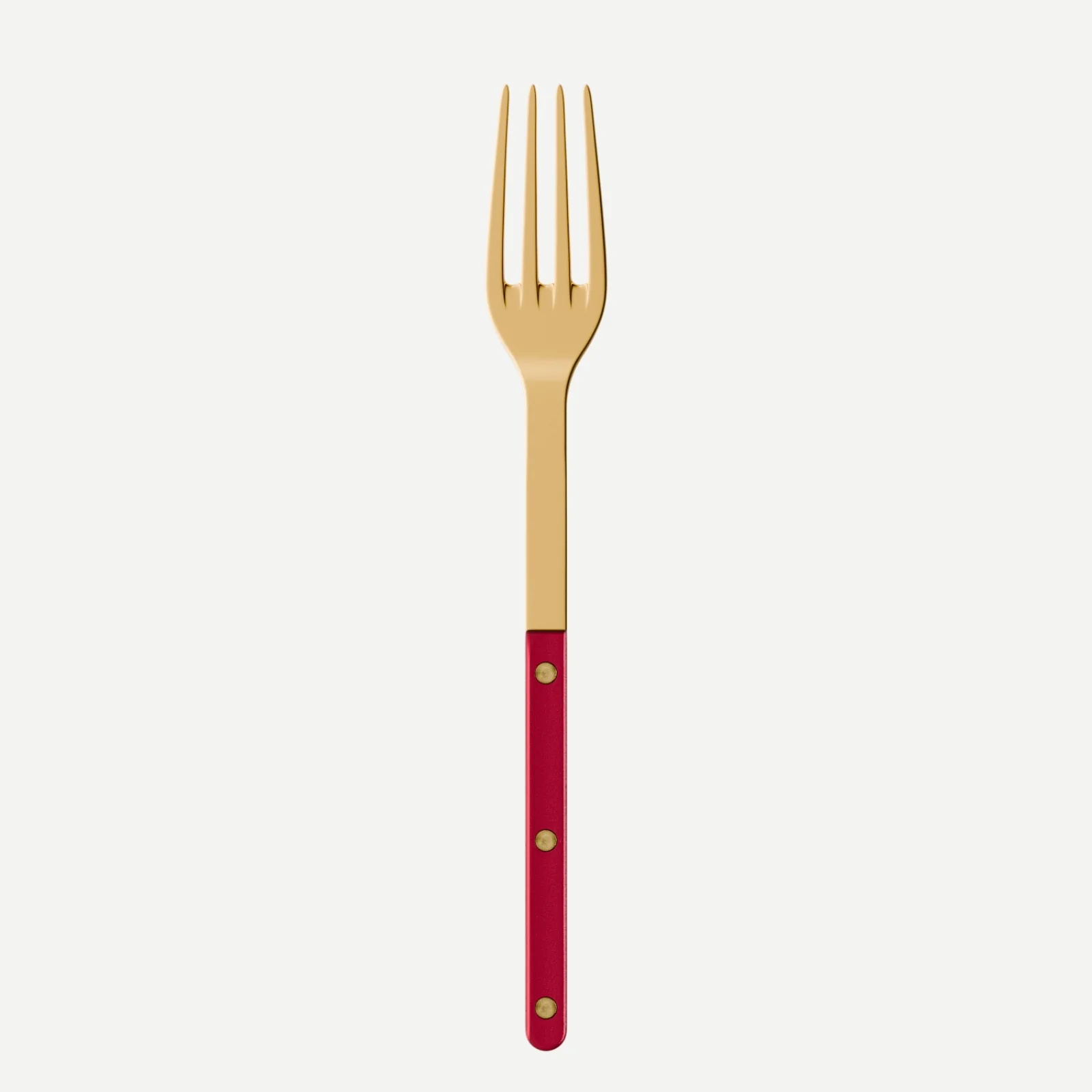 Bistrot Gold color Pearly, Red - Serving fork