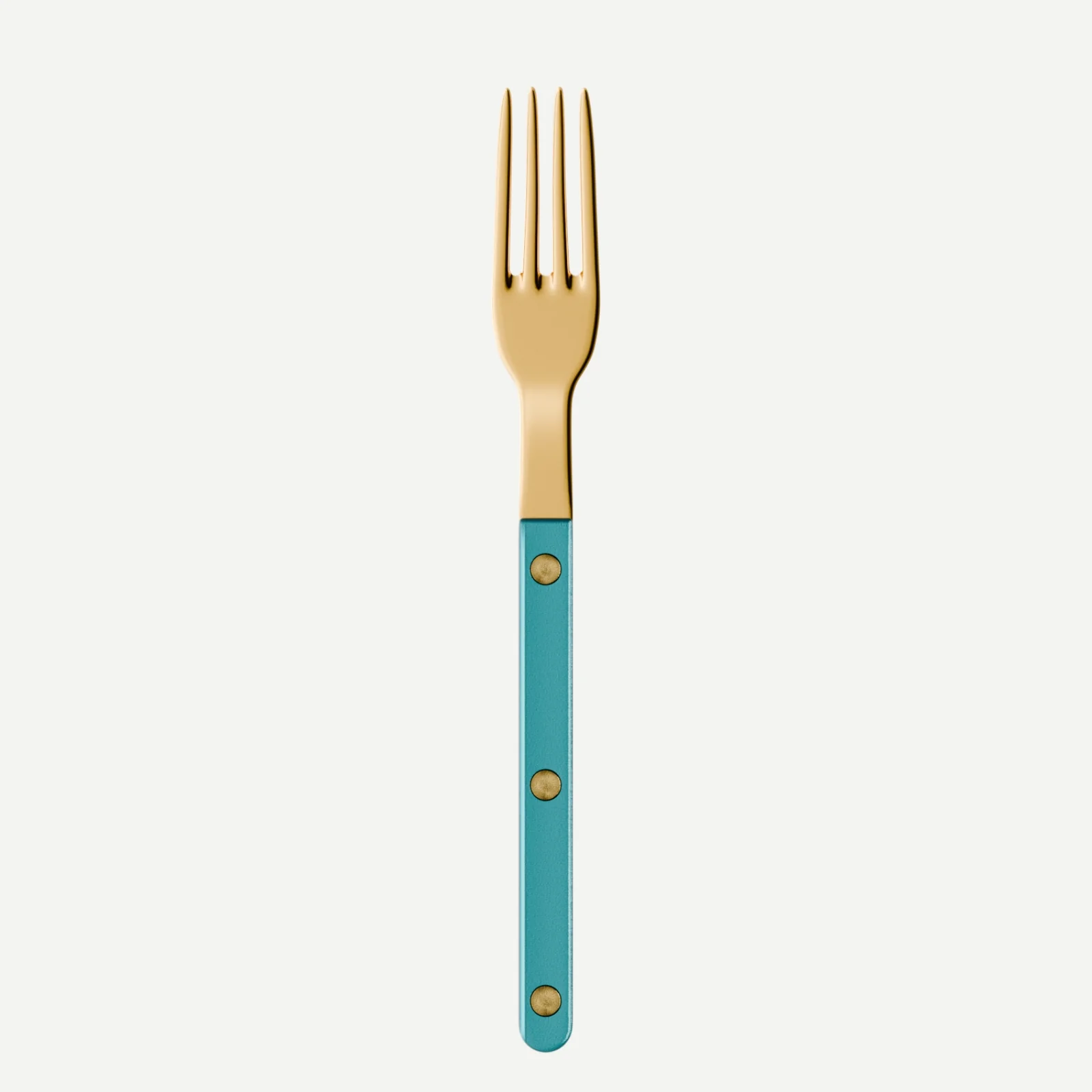 Bistrot Gold color Pearly, Turquoise - Small fork