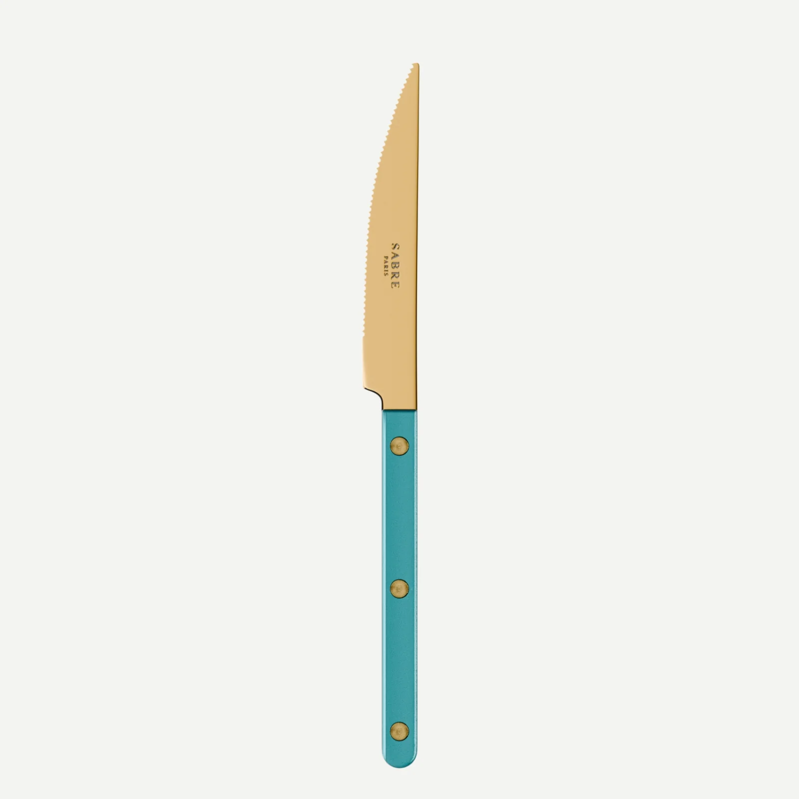Bistrot Gold color Pearly, Turquoise - Dinner knife