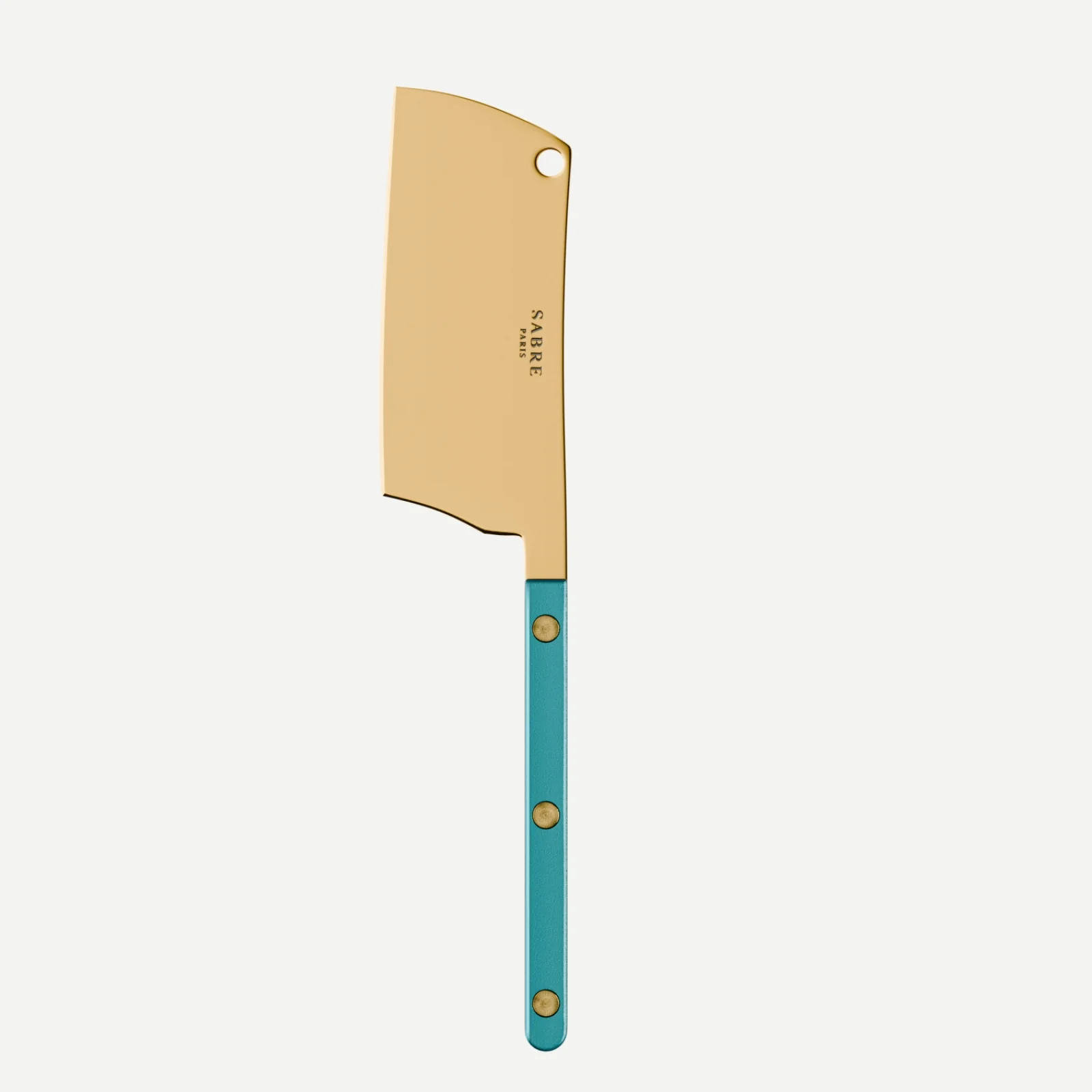 Bistrot Gold color Pearly, Turquoise - Cheese cleaver