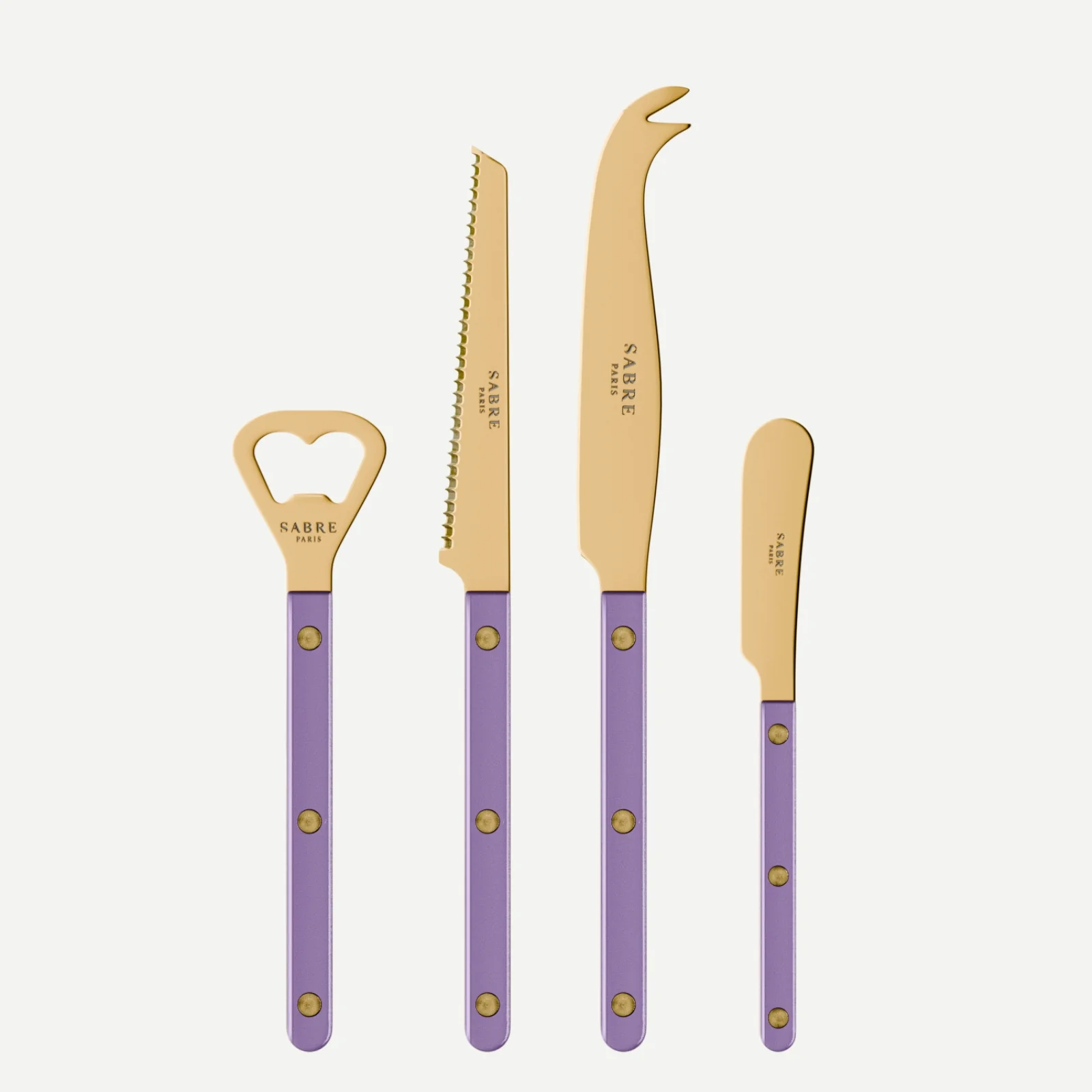 Bistrot Gold color Pearly, Purple - Bistrot aperitif set