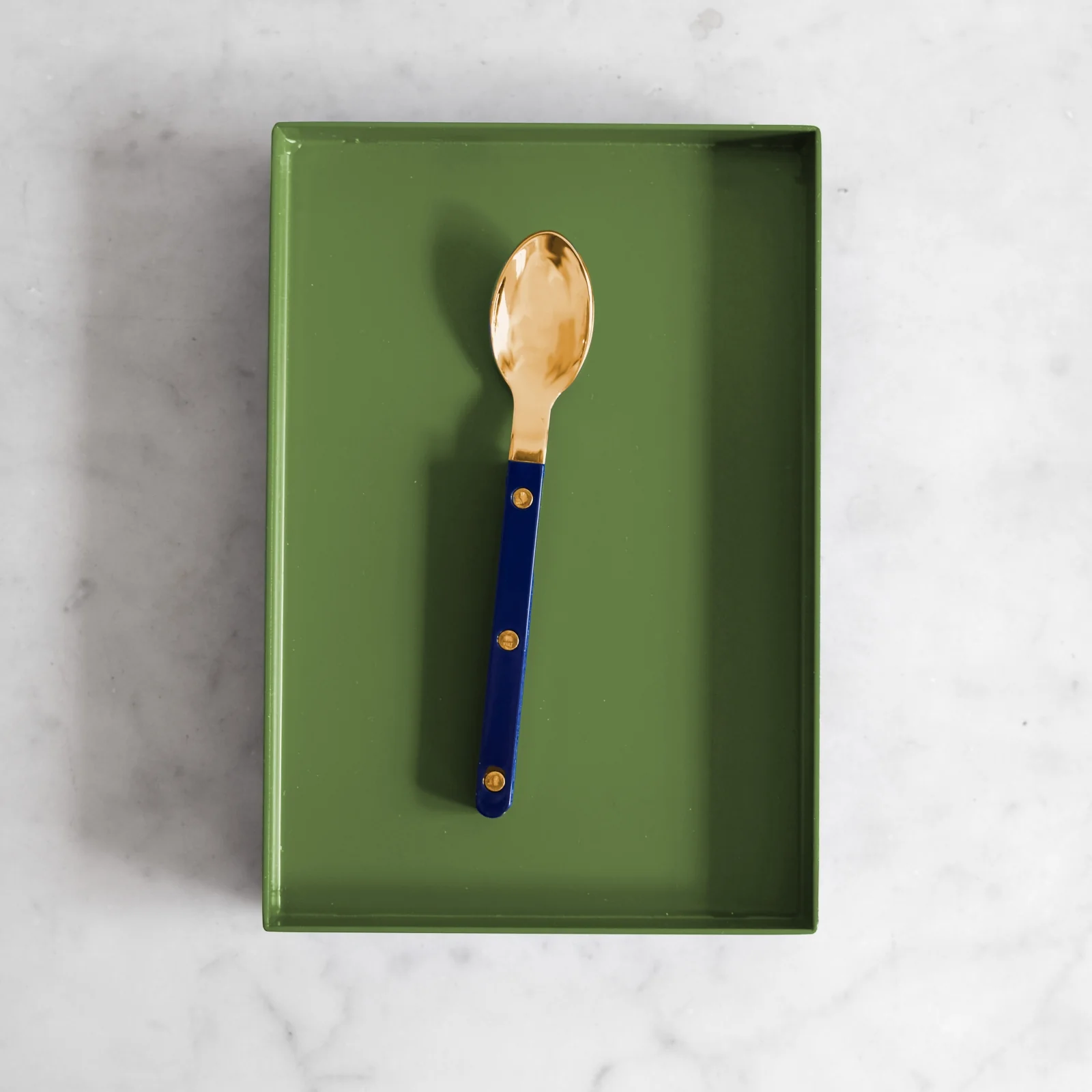 Bistrot Gold color Solid, Navy blue - Espresso spoon - Image 2