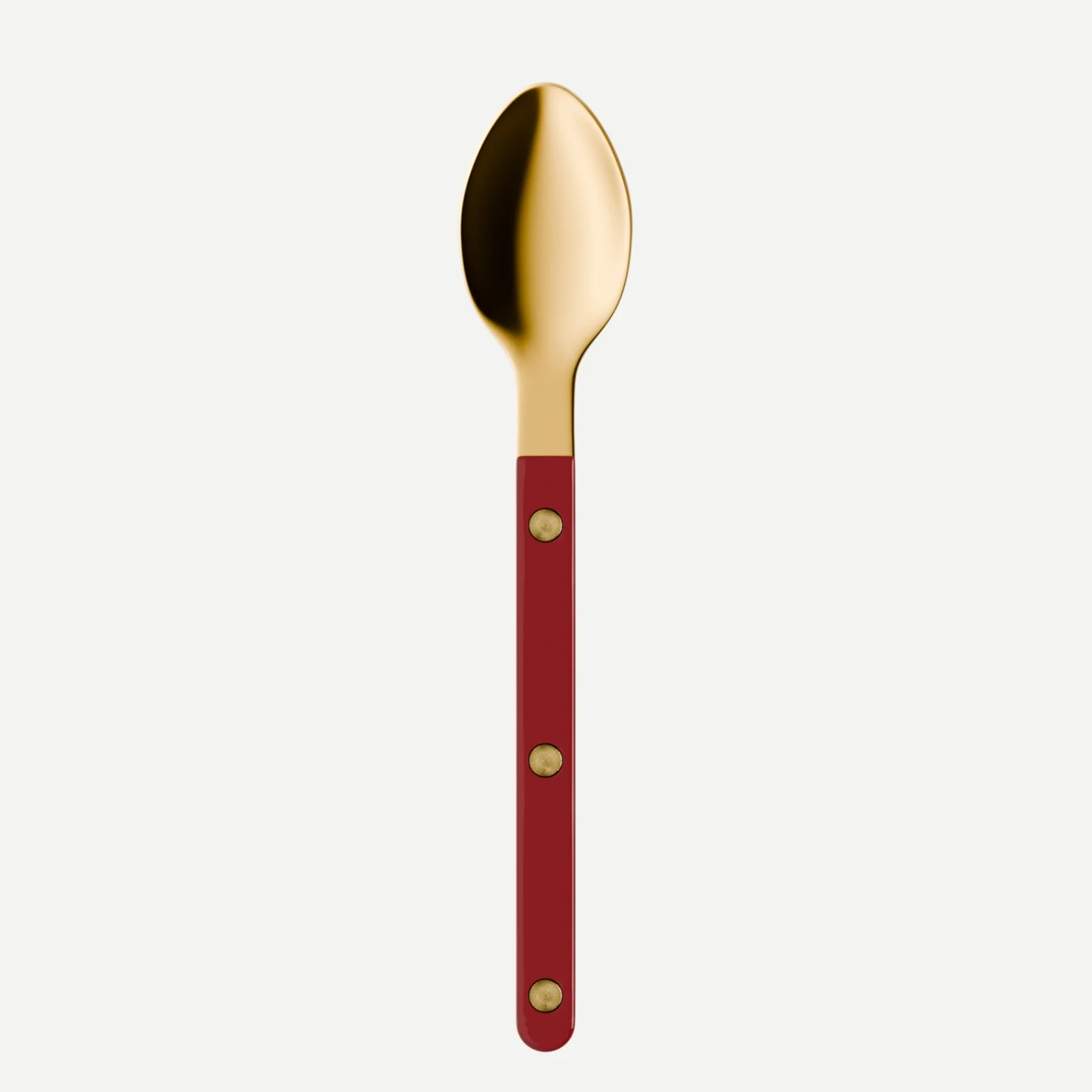 Bistrot Gold color Solid, Burgundy - Espresso spoon