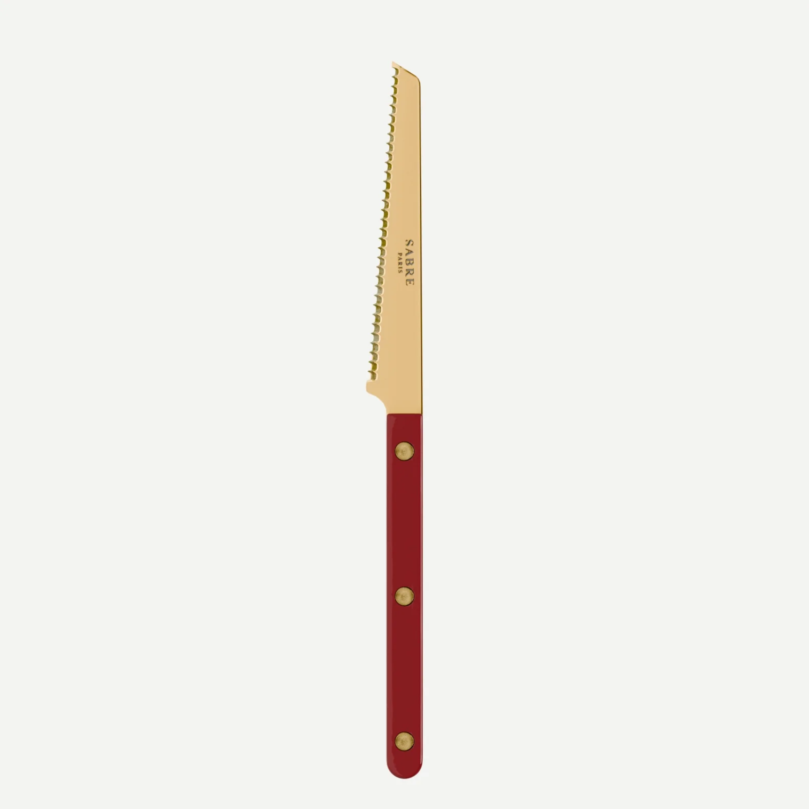 Bistrot Gold color Solid, Burgundy - Tomato knife