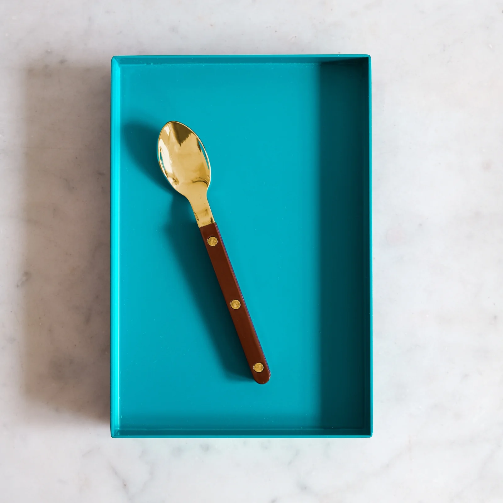 Bistrot Gold color Solid, Chocolate - Espresso spoon - Image 2