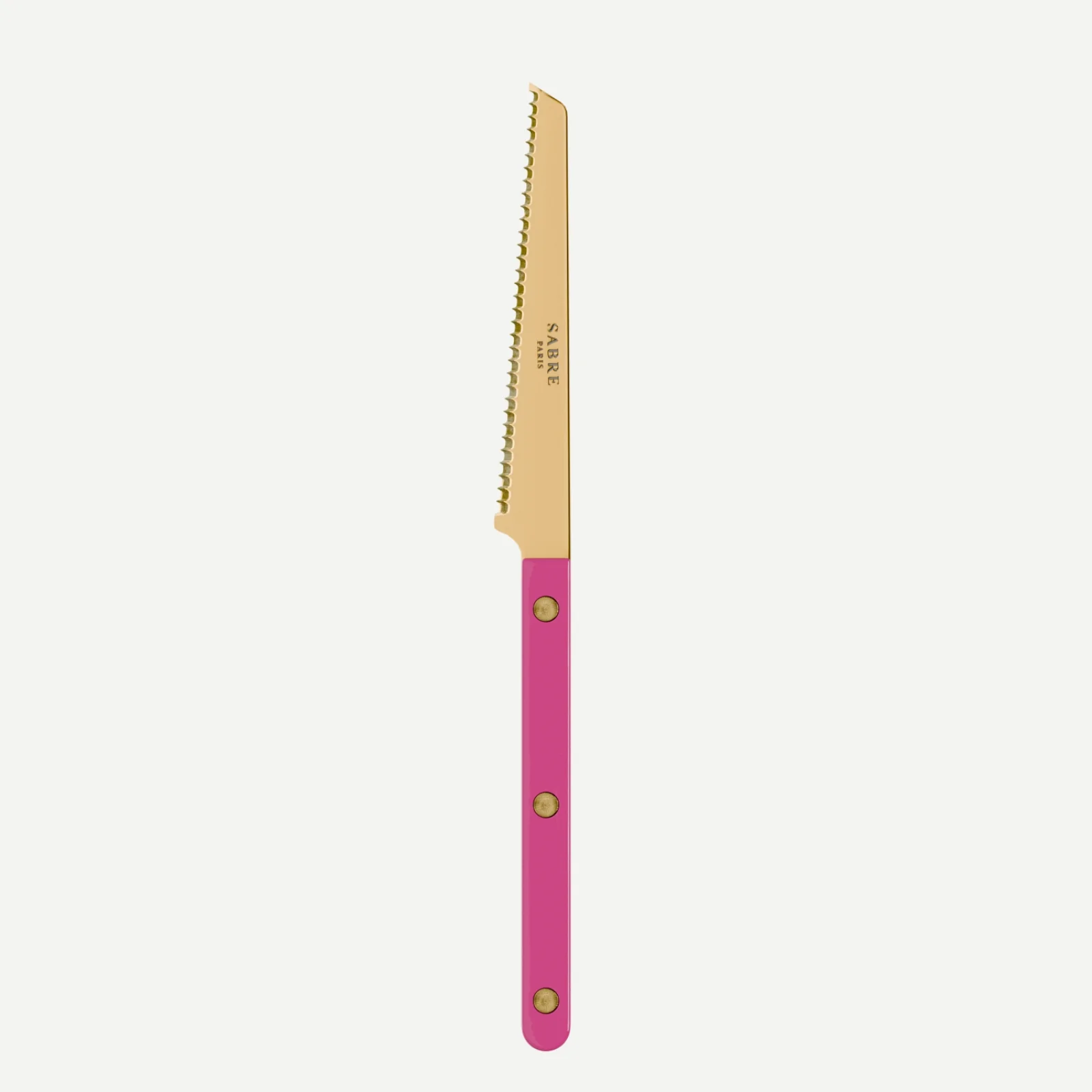 Bistrot Gold color Solid, Raspberry - Tomato knife