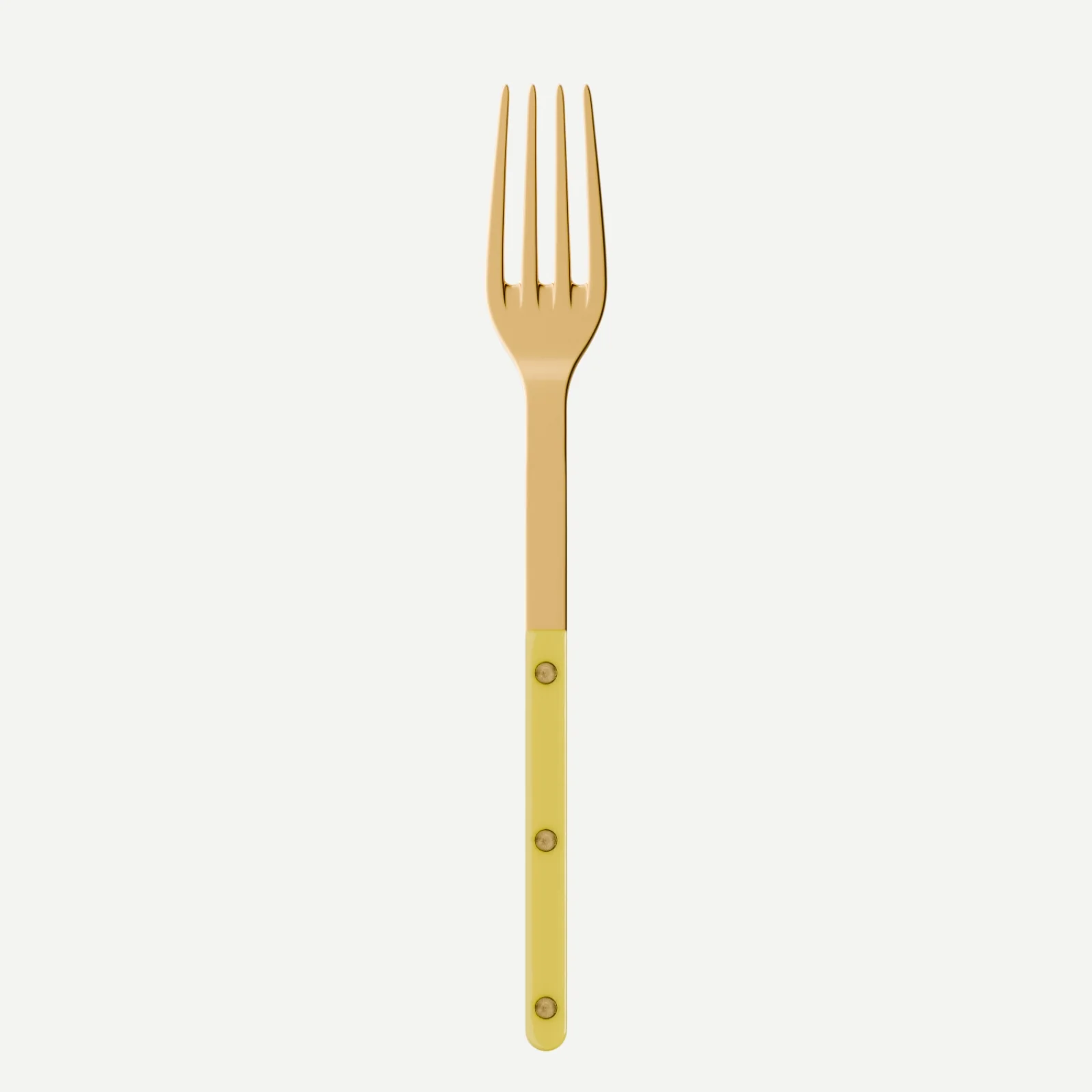 Bistrot Gold color Solid, Yellow - Serving fork