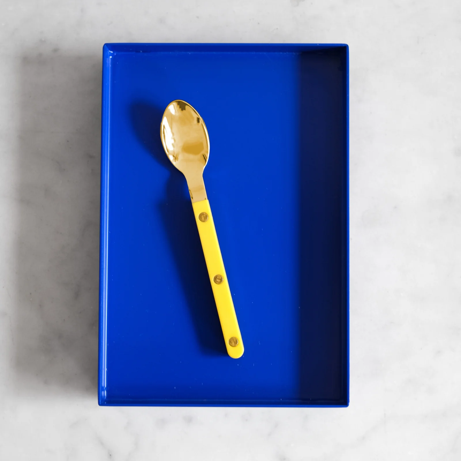 Bistrot Gold color Solid, Yellow - Espresso spoon - Image 2