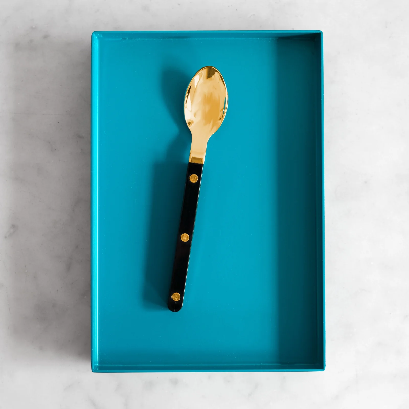 Bistrot Gold color Solid, Black - Espresso spoon - Image 2