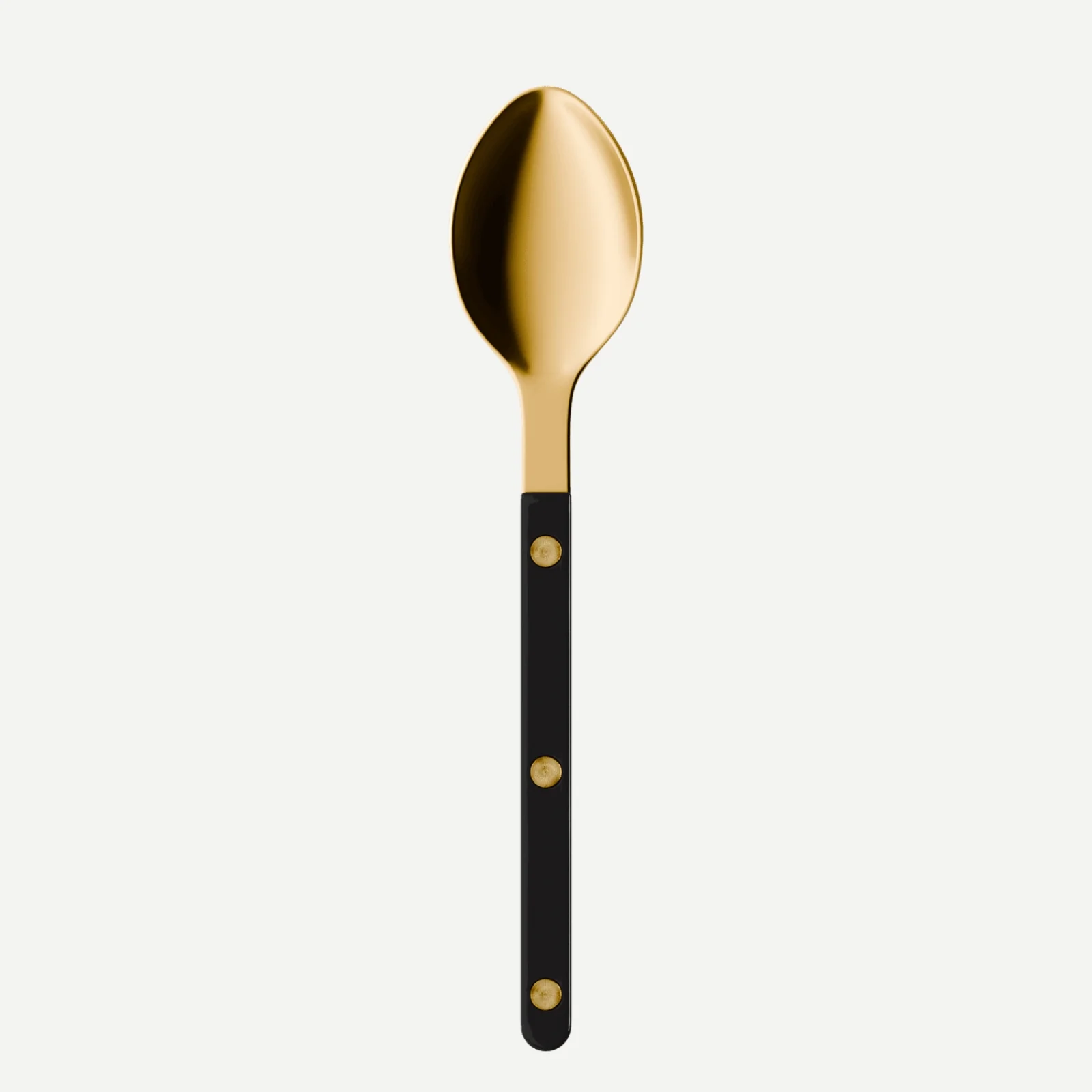 Bistrot Gold color Solid, Black - Dessert spoon