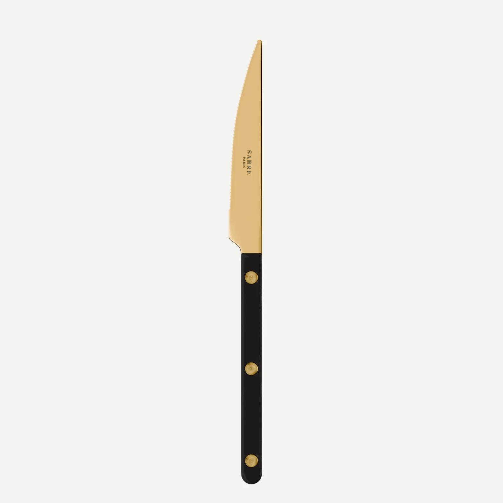 Bistrot Gold color Solid, Black - Dessert knife
