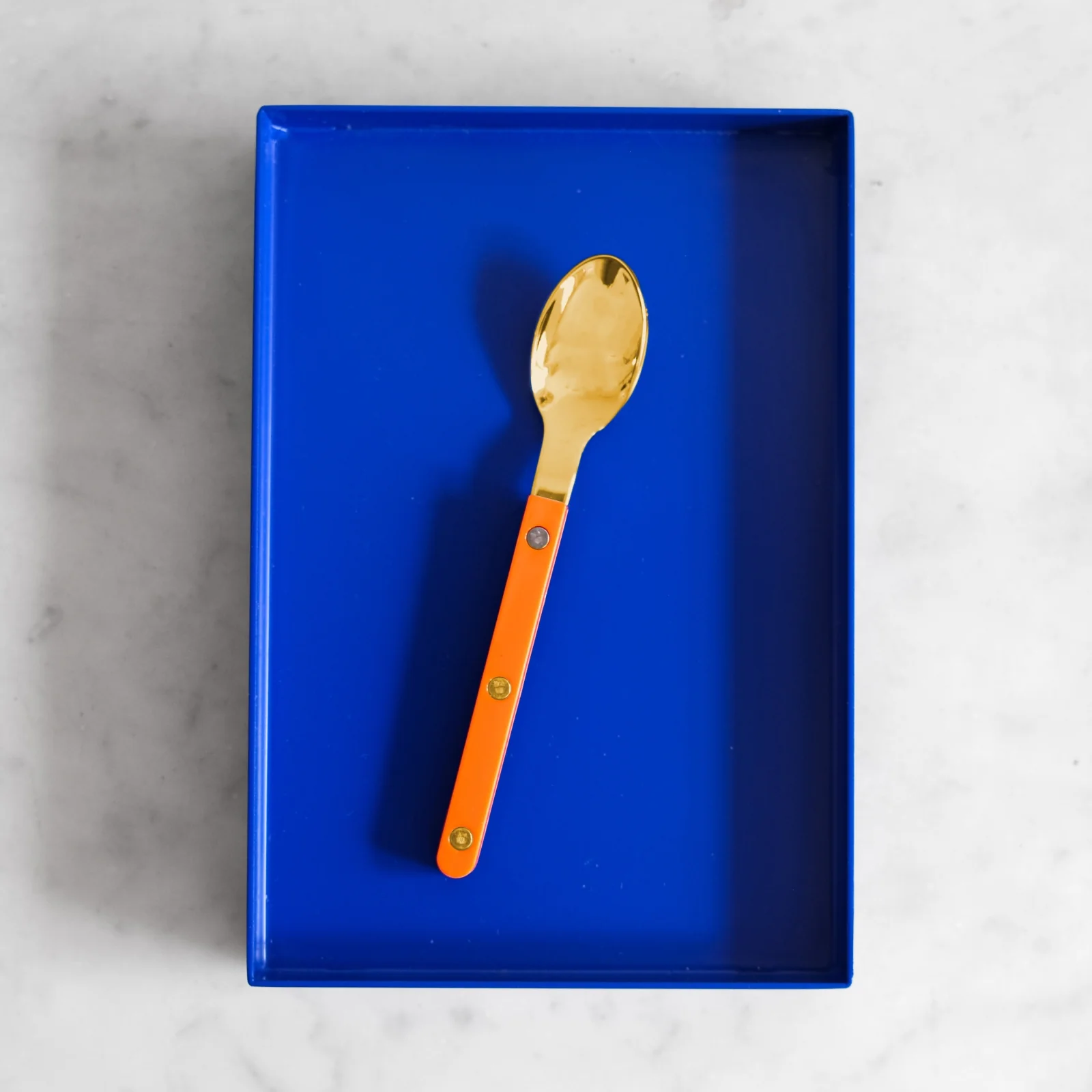 Bistrot Gold color Solid, Orange - Espresso spoon - Image 2