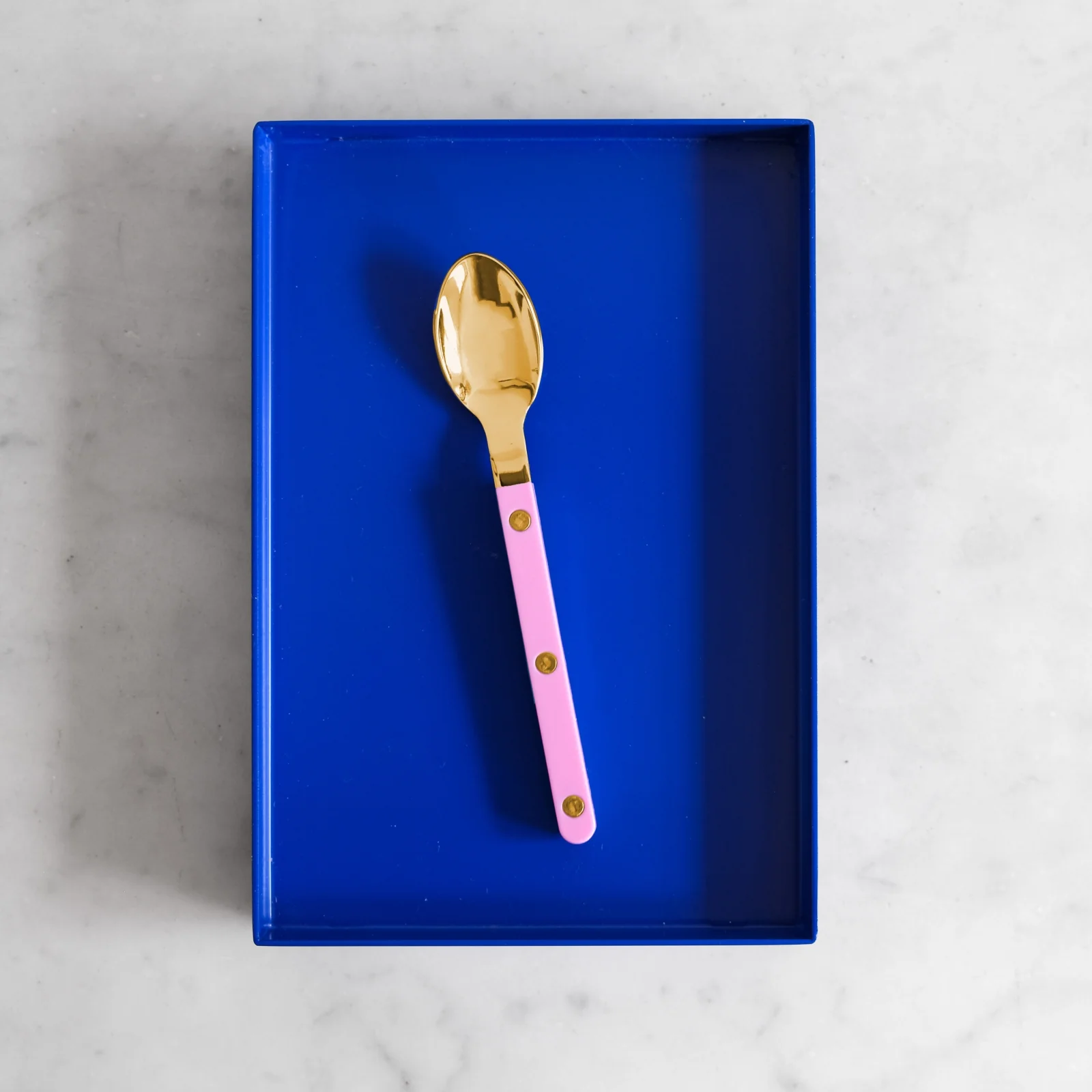 Bistrot Gold color Solid, Pink - Espresso spoon - Image 2