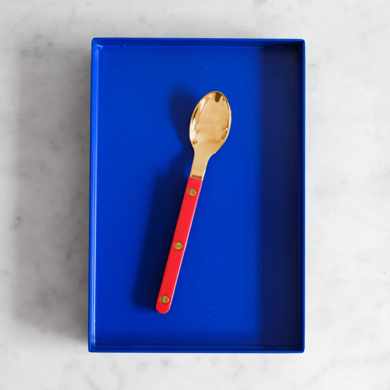 Bistrot Gold color Solid, Red - Espresso spoon - Image 2