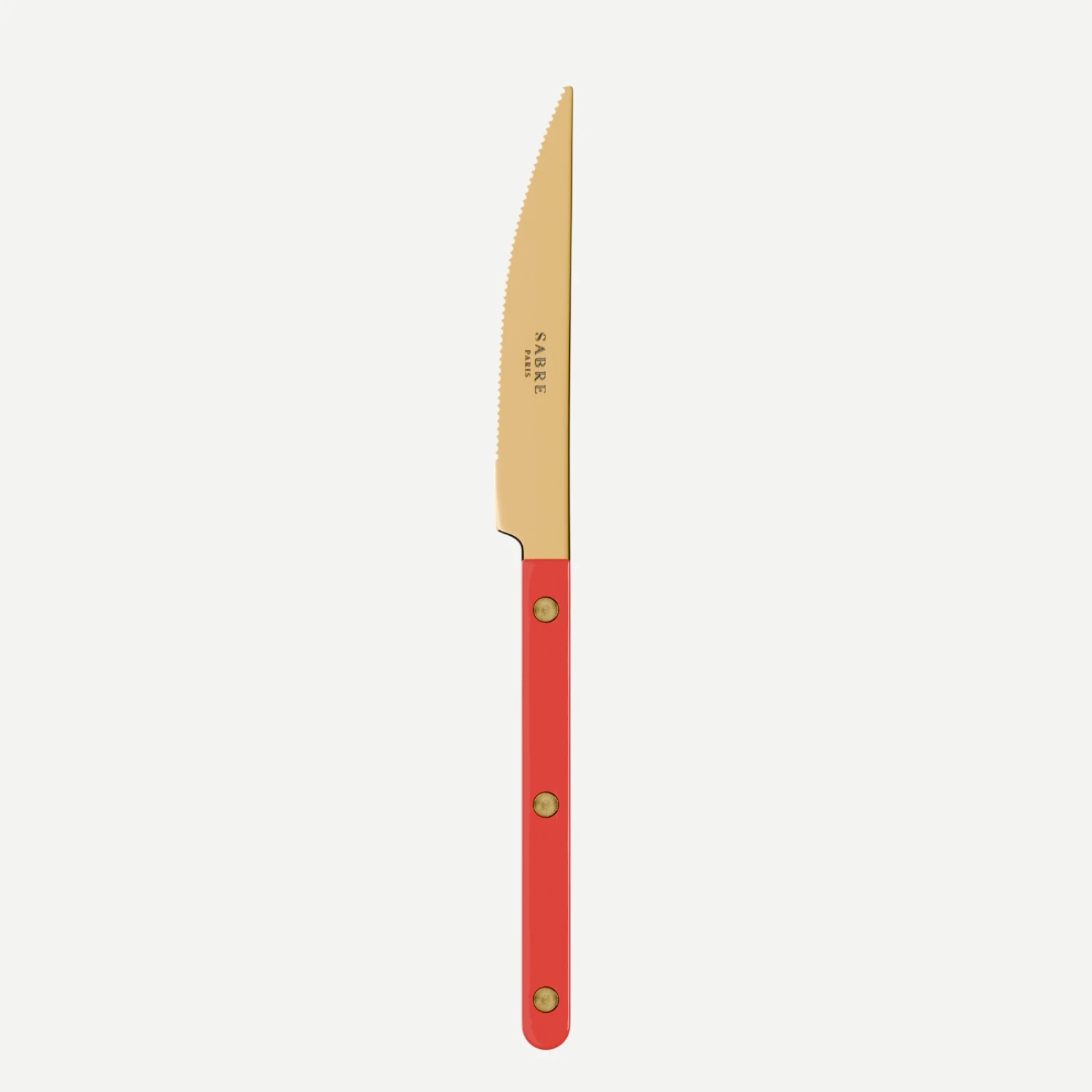Bistrot Gold color Solid, Red - Dinner knife