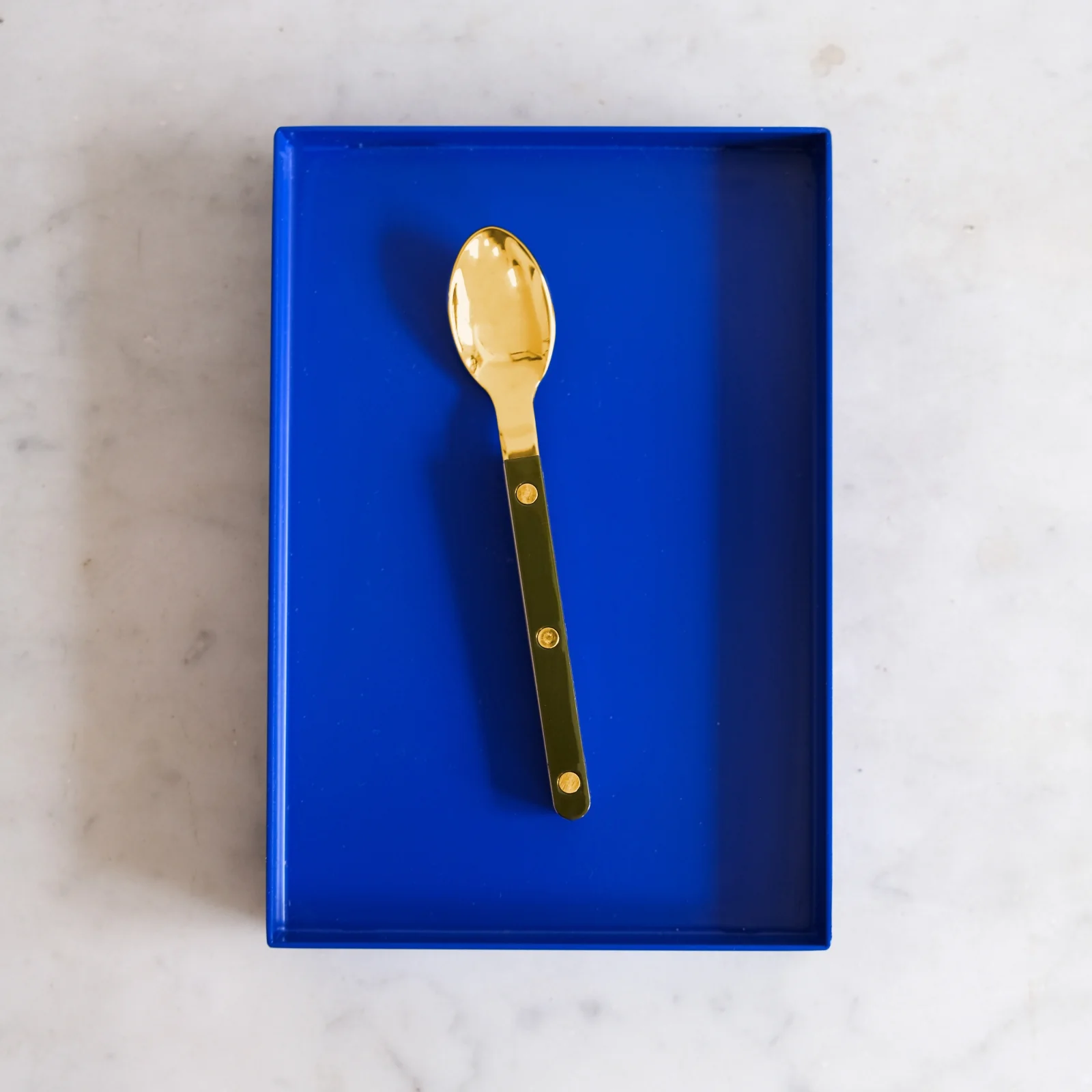 Bistrot Gold color Solid, Green fern - Espresso spoon - Image 2