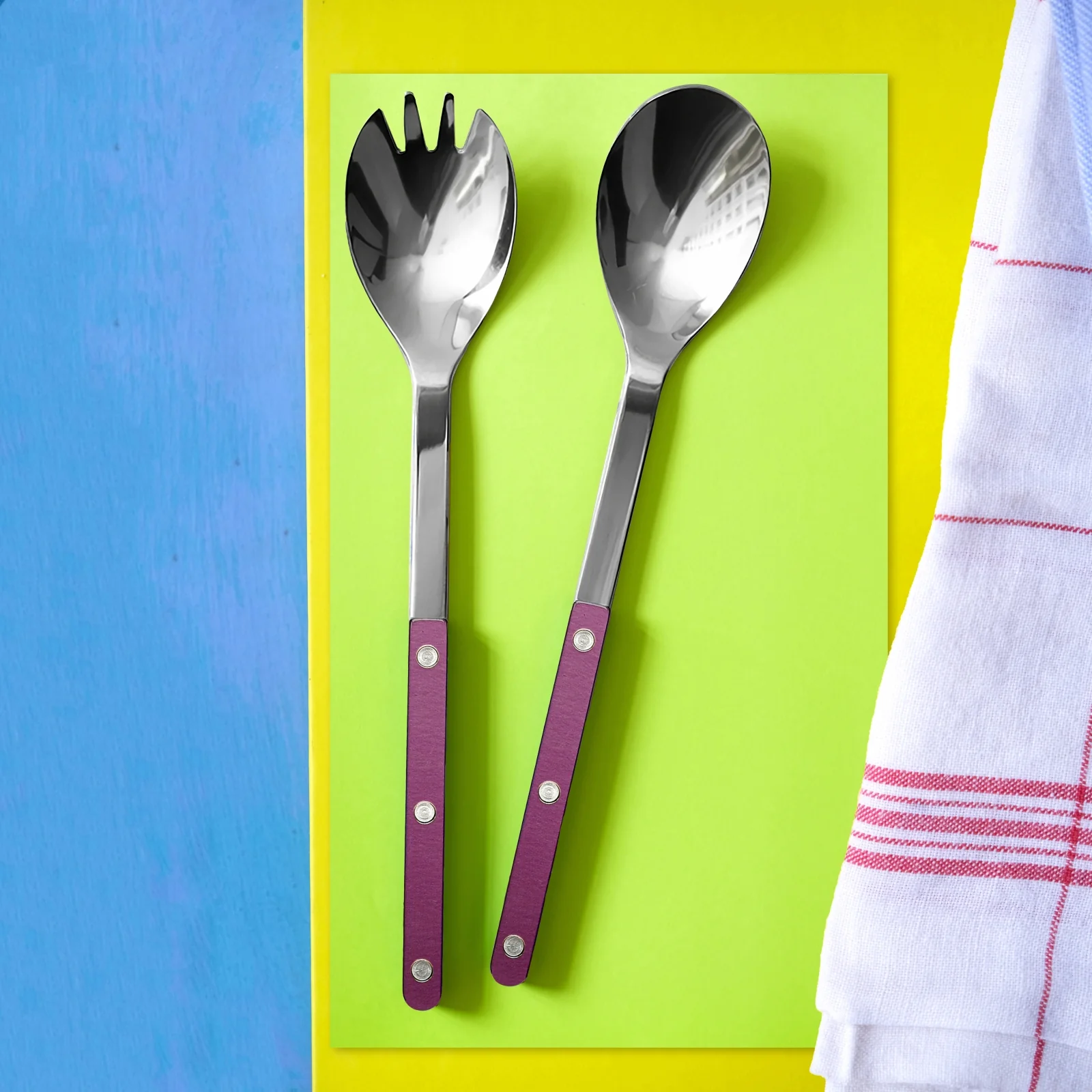 Bistrot Pearly, Aubergine - Salad cutlery set - Image 2