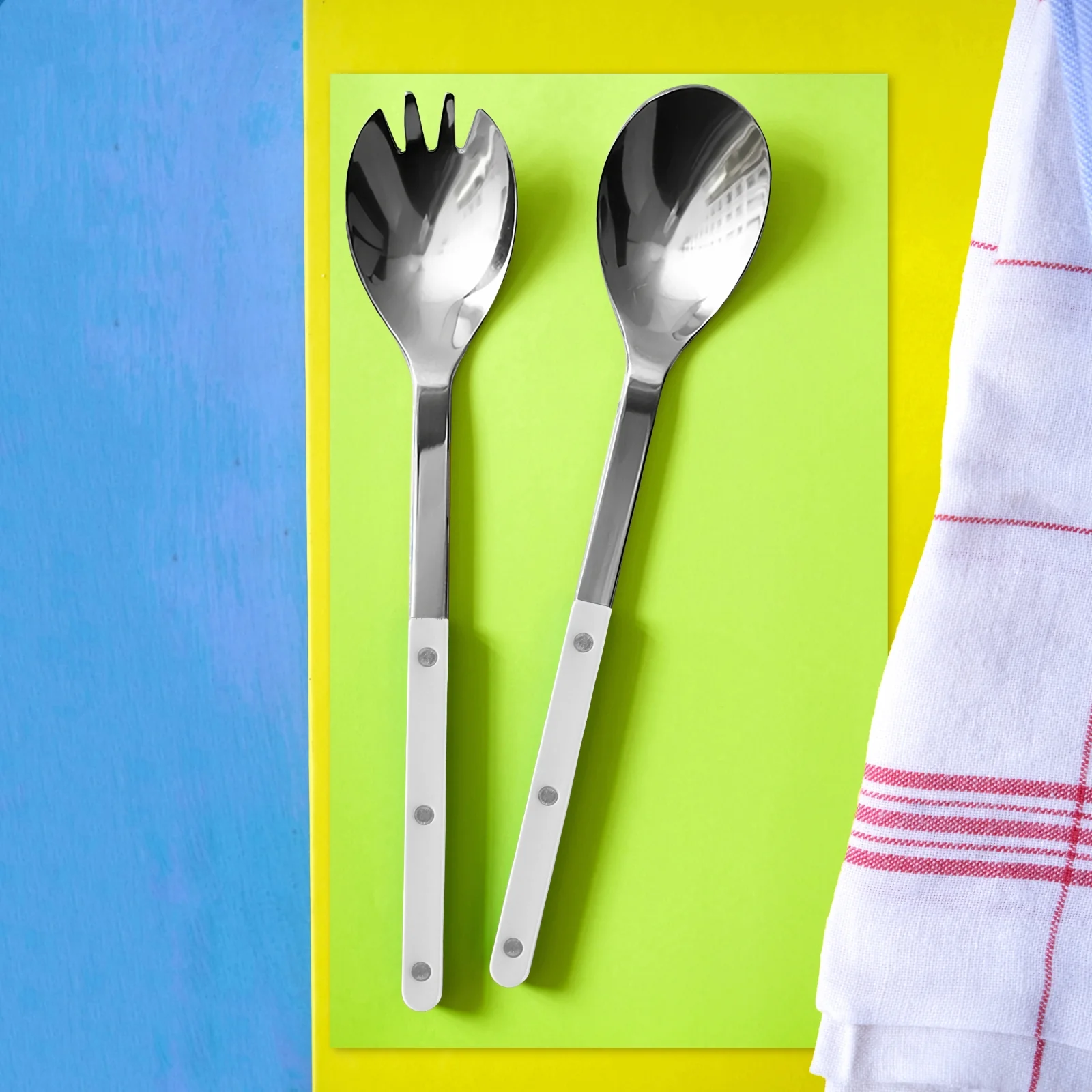 Bistrot Pearly, White - Salad cutlery set - Image 2