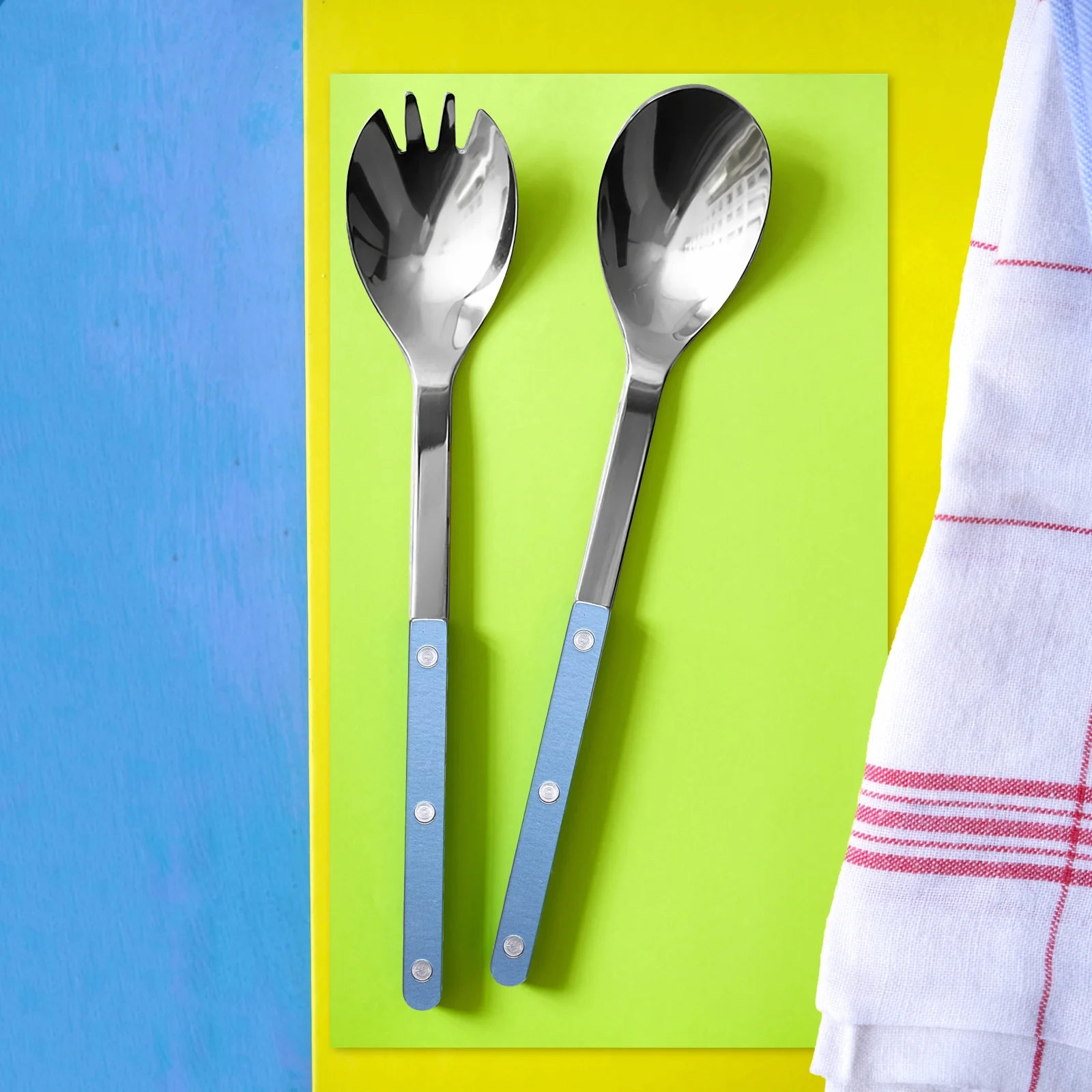 Bistrot Pearly, Light blue - Salad cutlery set - Image 2