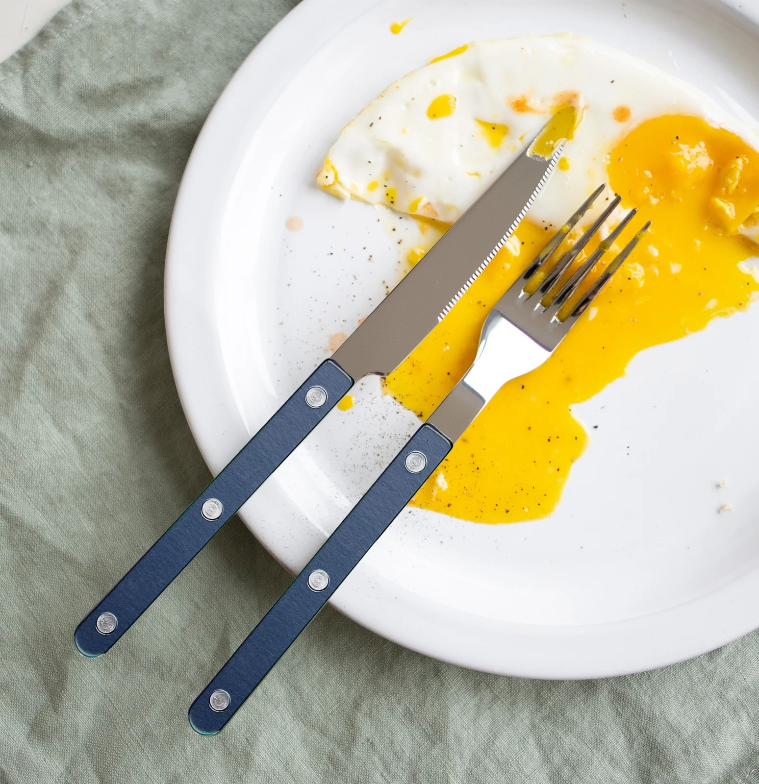 Bistrot Pearly, Steel blue - Dinner fork - Image 3