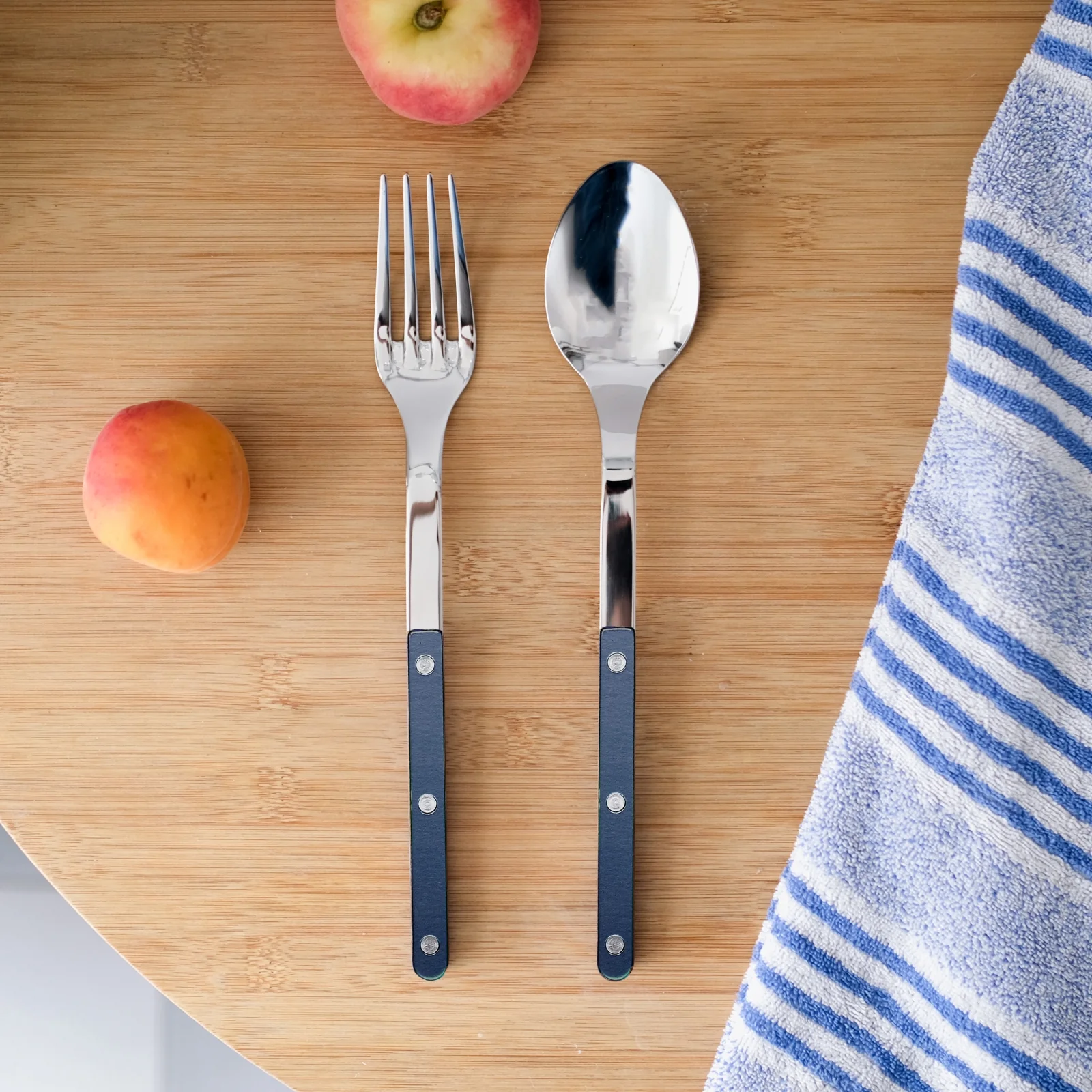 Bistrot Pearly, Steel blue - Serving fork - Image 2
