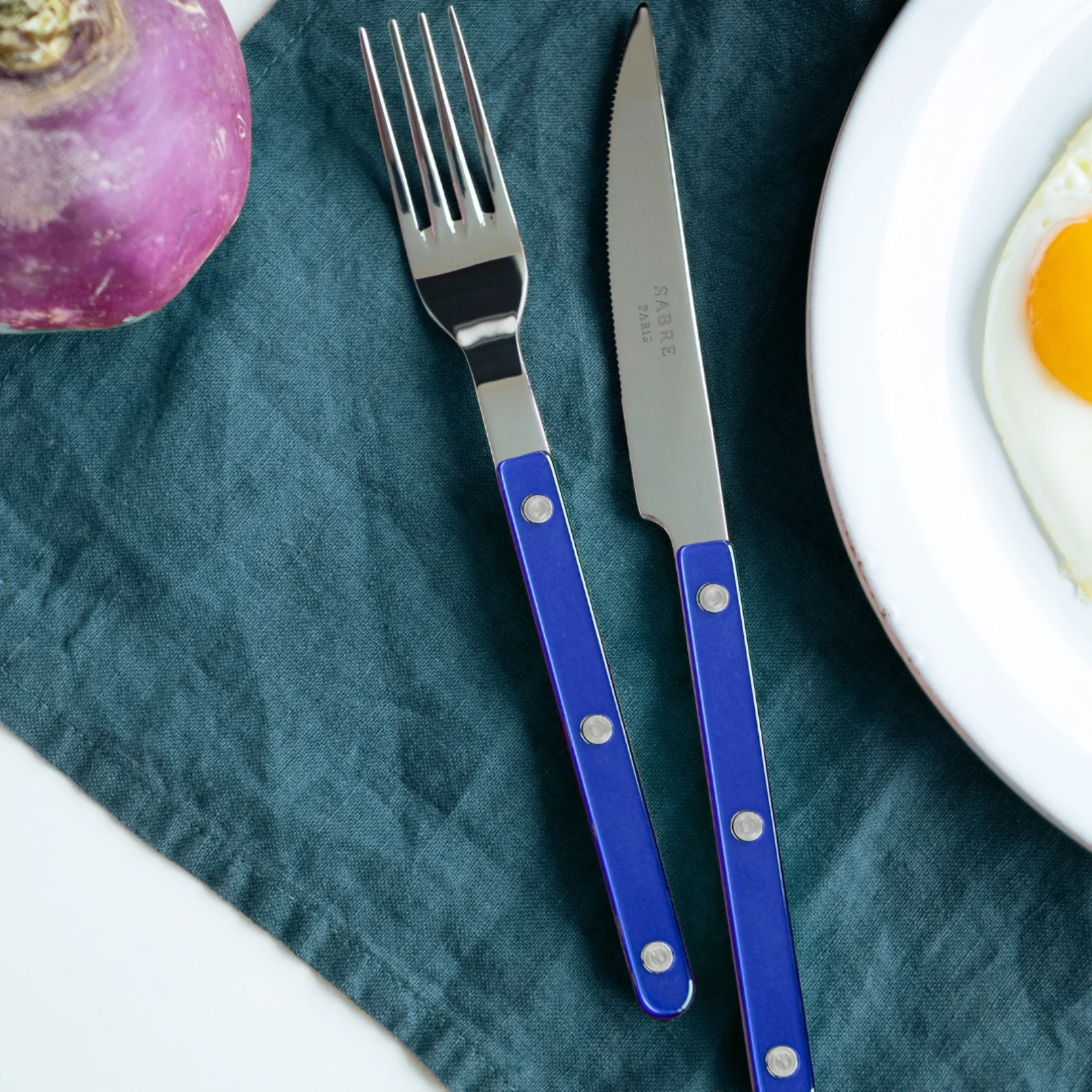 Bistrot Pearly, Lapis blue - 24 pieces cutlery set - Image 2