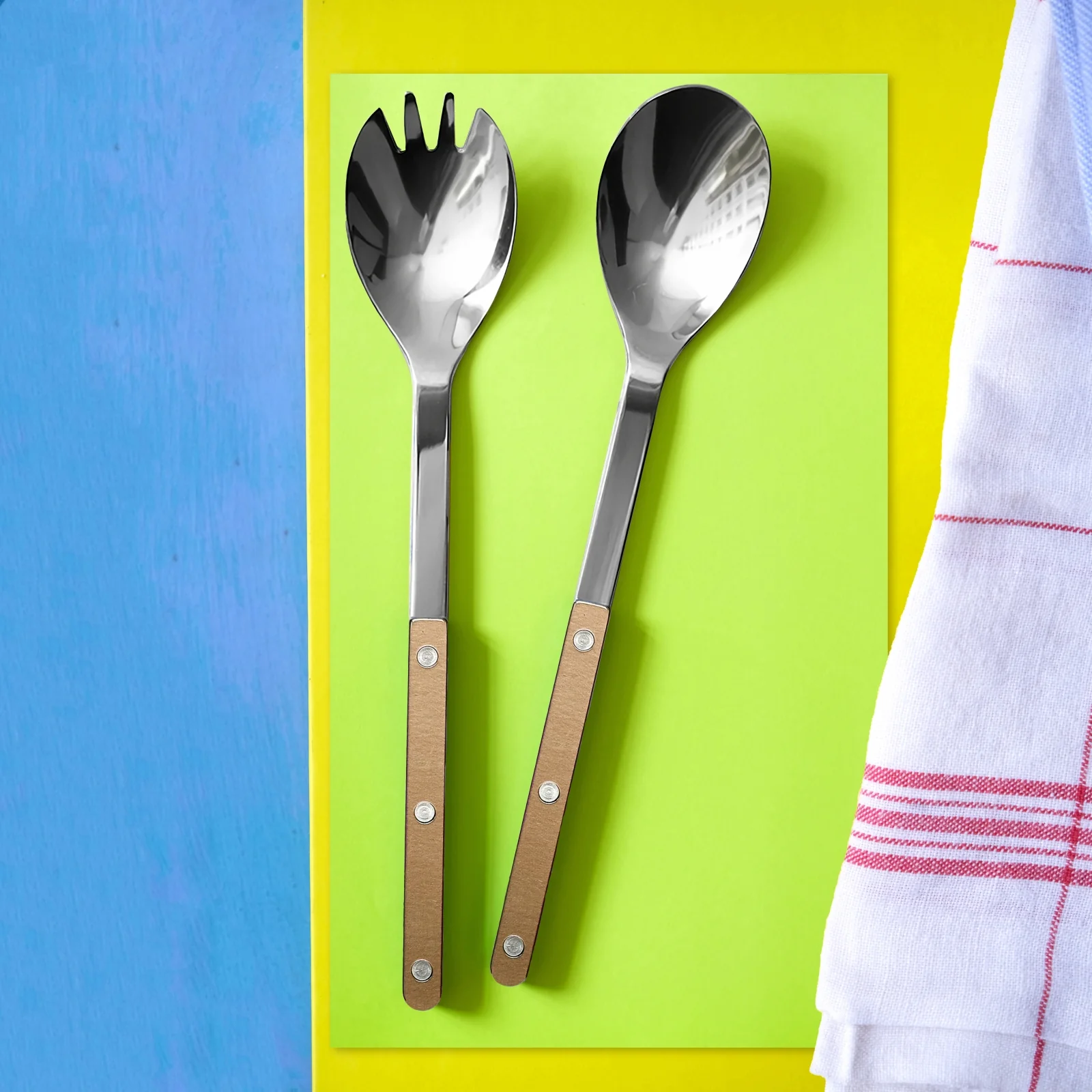 Bistrot Pearly, Caramel - Salad cutlery set - Image 2