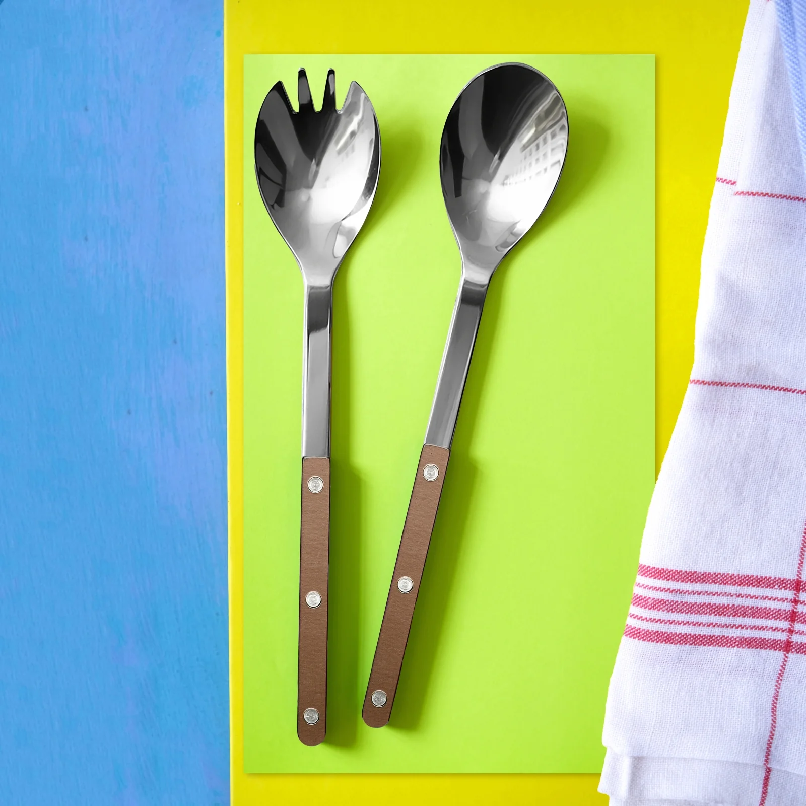 Bistrot Pearly, Brown - Salad cutlery set - Image 2