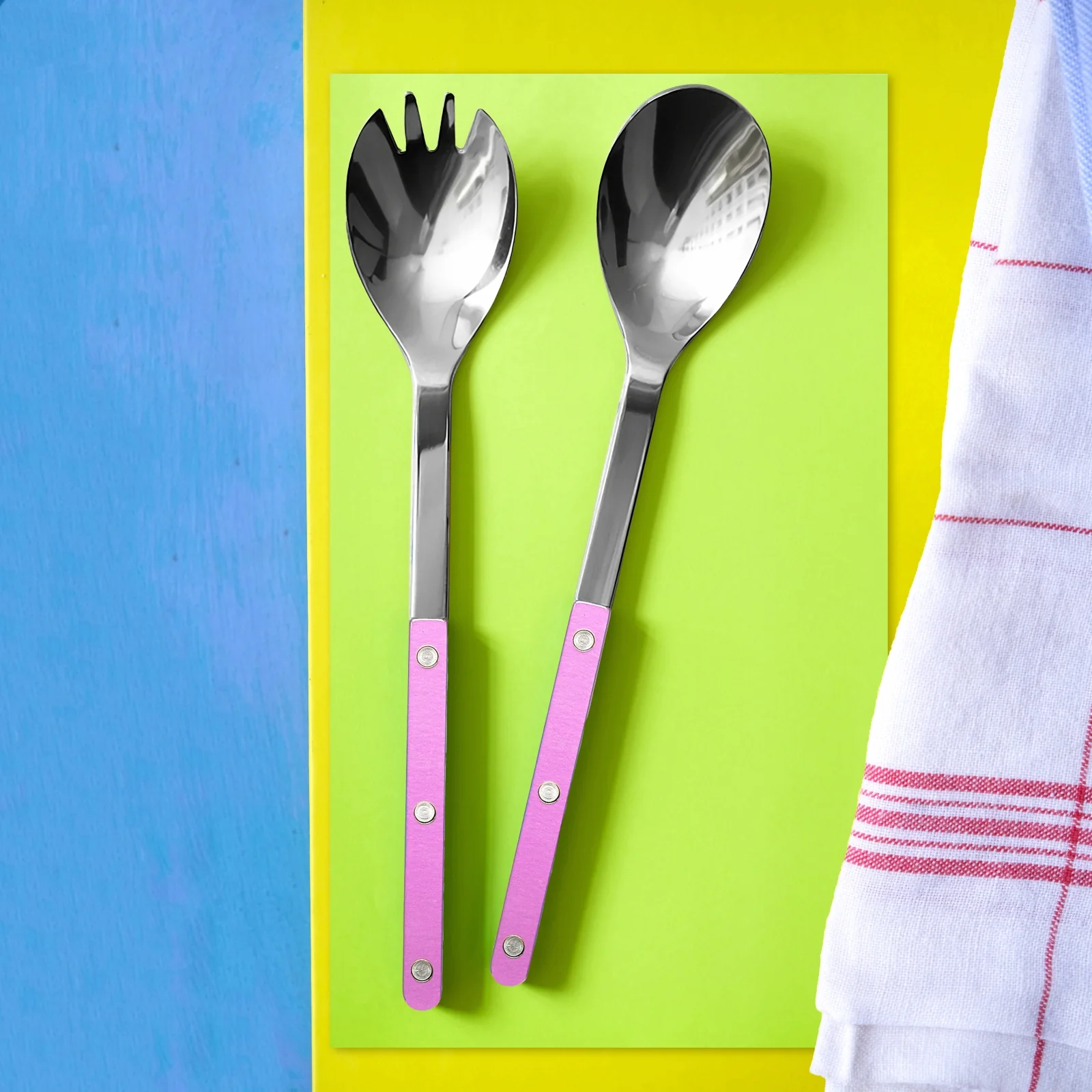 Bistrot Pearly, Pink - Salad cutlery set - Image 2