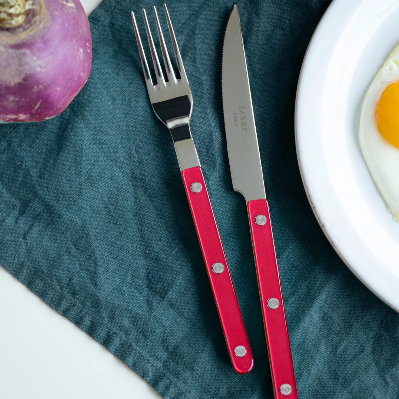 Bistrot Pearly, Red - 24 pieces cutlery set - Image 3
