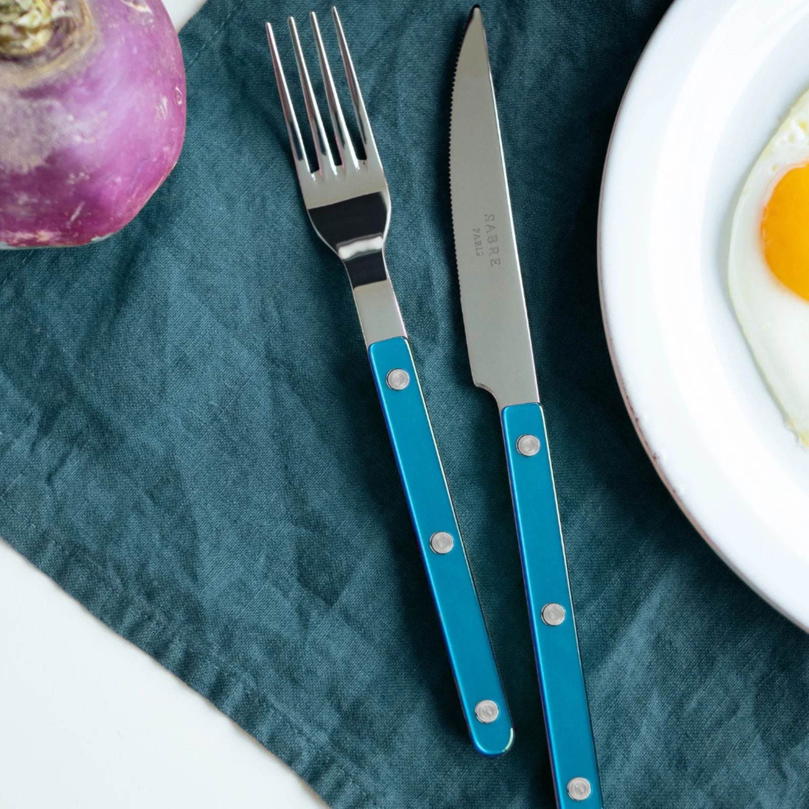 Bistrot Pearly, Turquoise - 48 pieces cutlery set - Image 2
