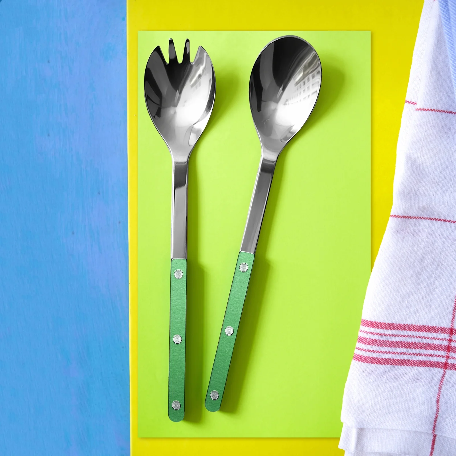 Bistrot Pearly, Garden green - Salad cutlery set - Image 2