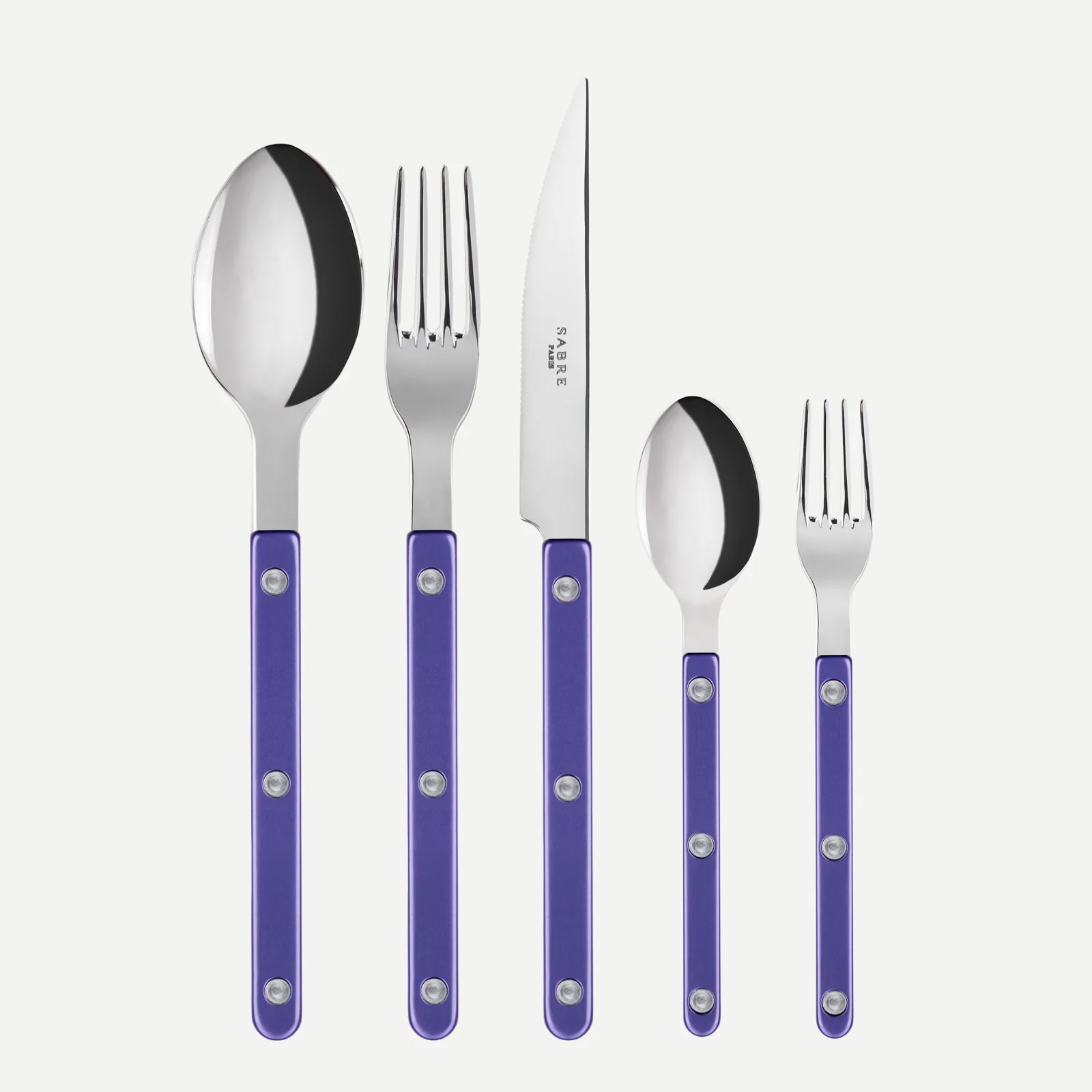 Bistrot Pearly, Purple - 5 pieces cutlery set