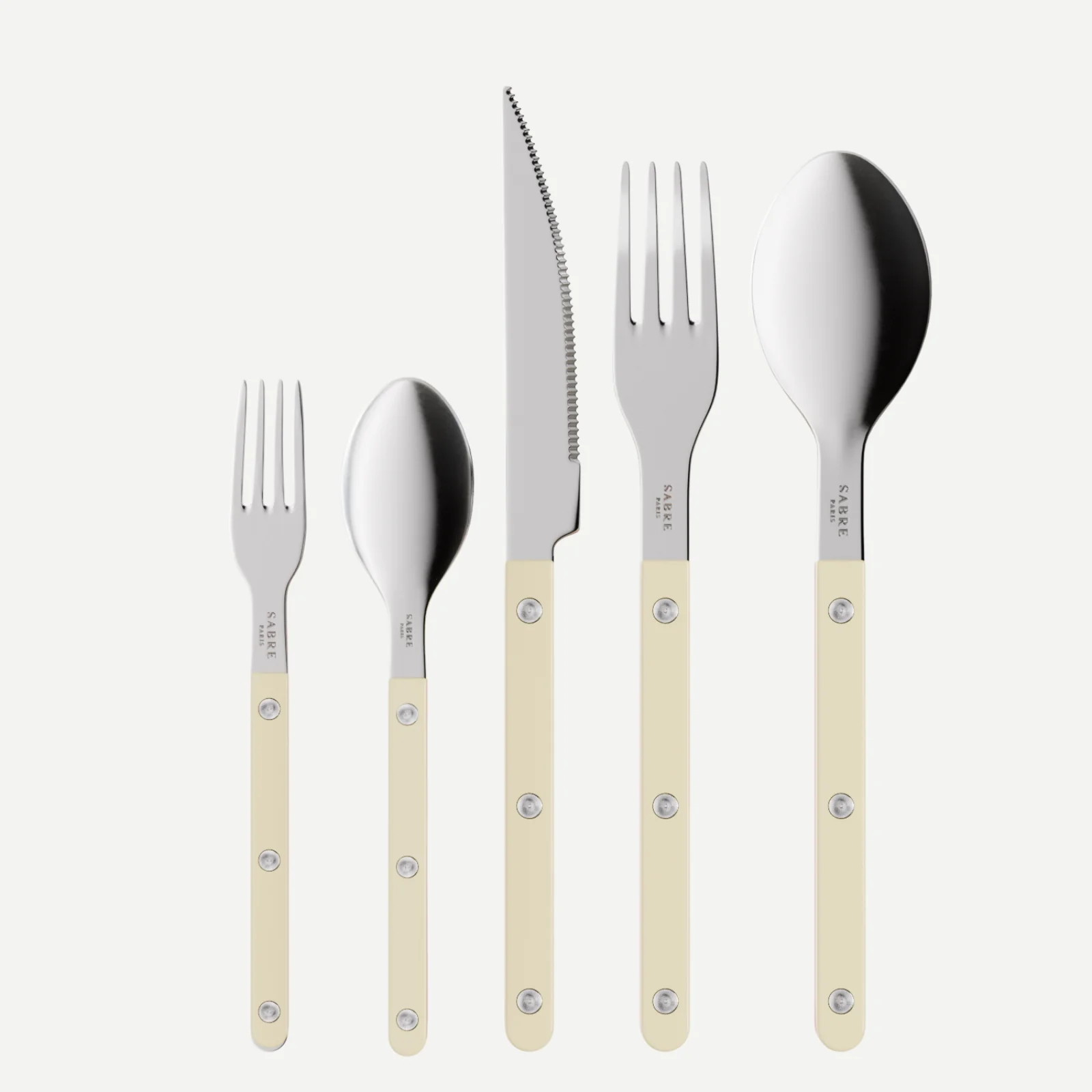 Bistrot Sabre Paris x Motel A Miio, Orange / Ivory - 5 pieces cutlery set - Image 4