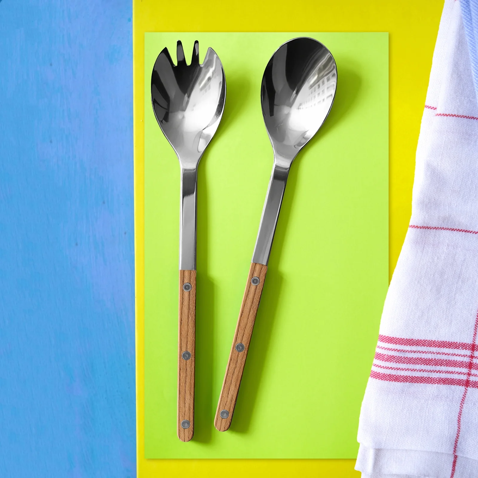 Bistrot Teak, Teak - Salad cutlery set - Image 2