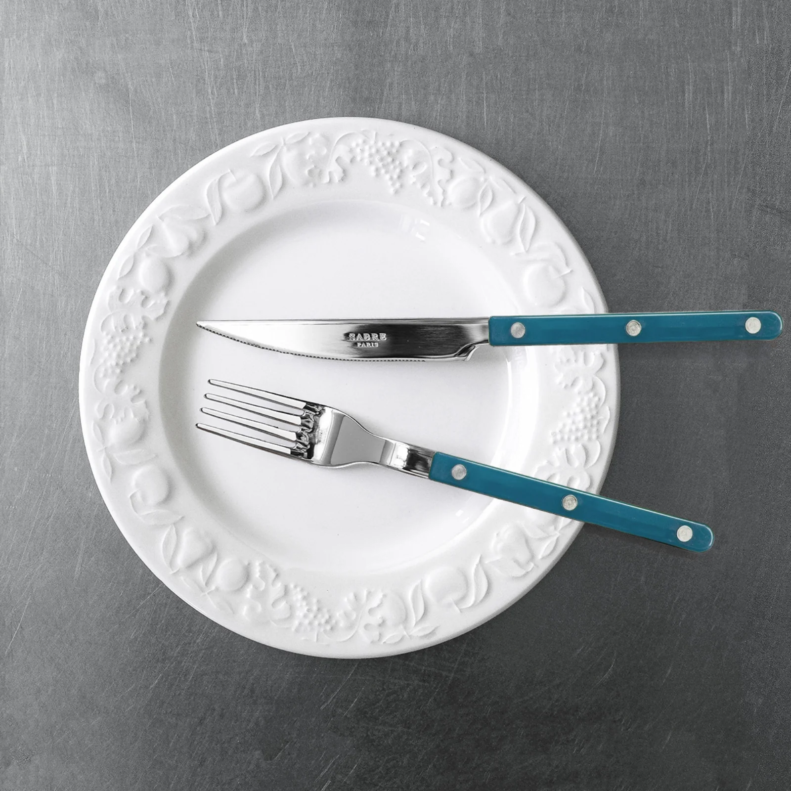 Bistrot Solid, Aquamarine - 4 pieces cutlery set - Image 4