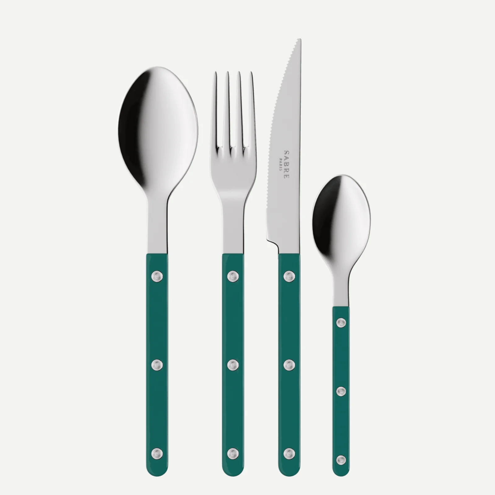 Bistrot Solid, Aquamarine - 48 pieces cutlery set