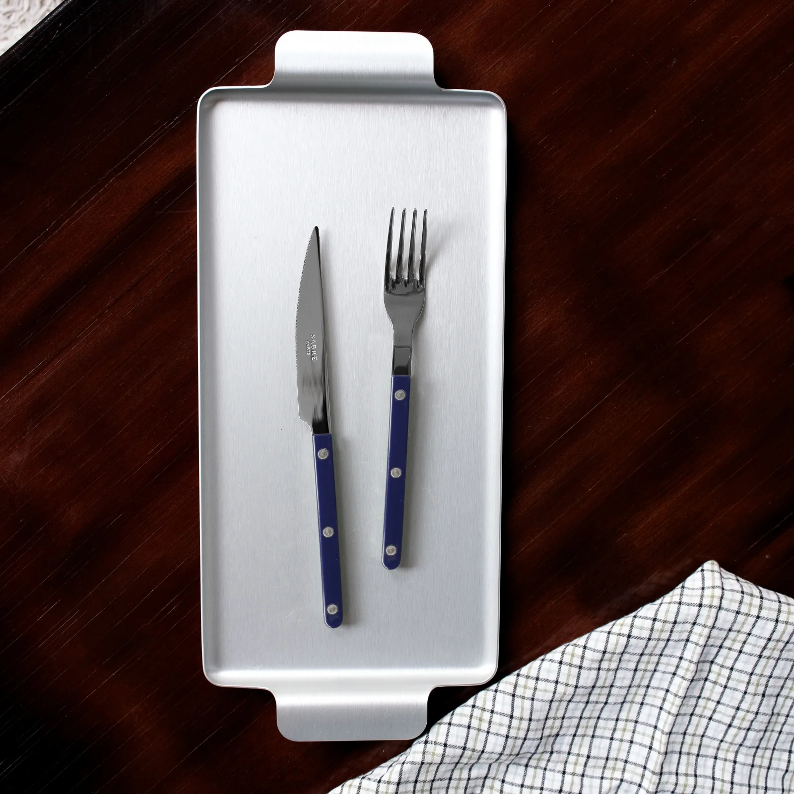 Bistrot Solid, Navy blue - 24 pieces cutlery set - Image 3