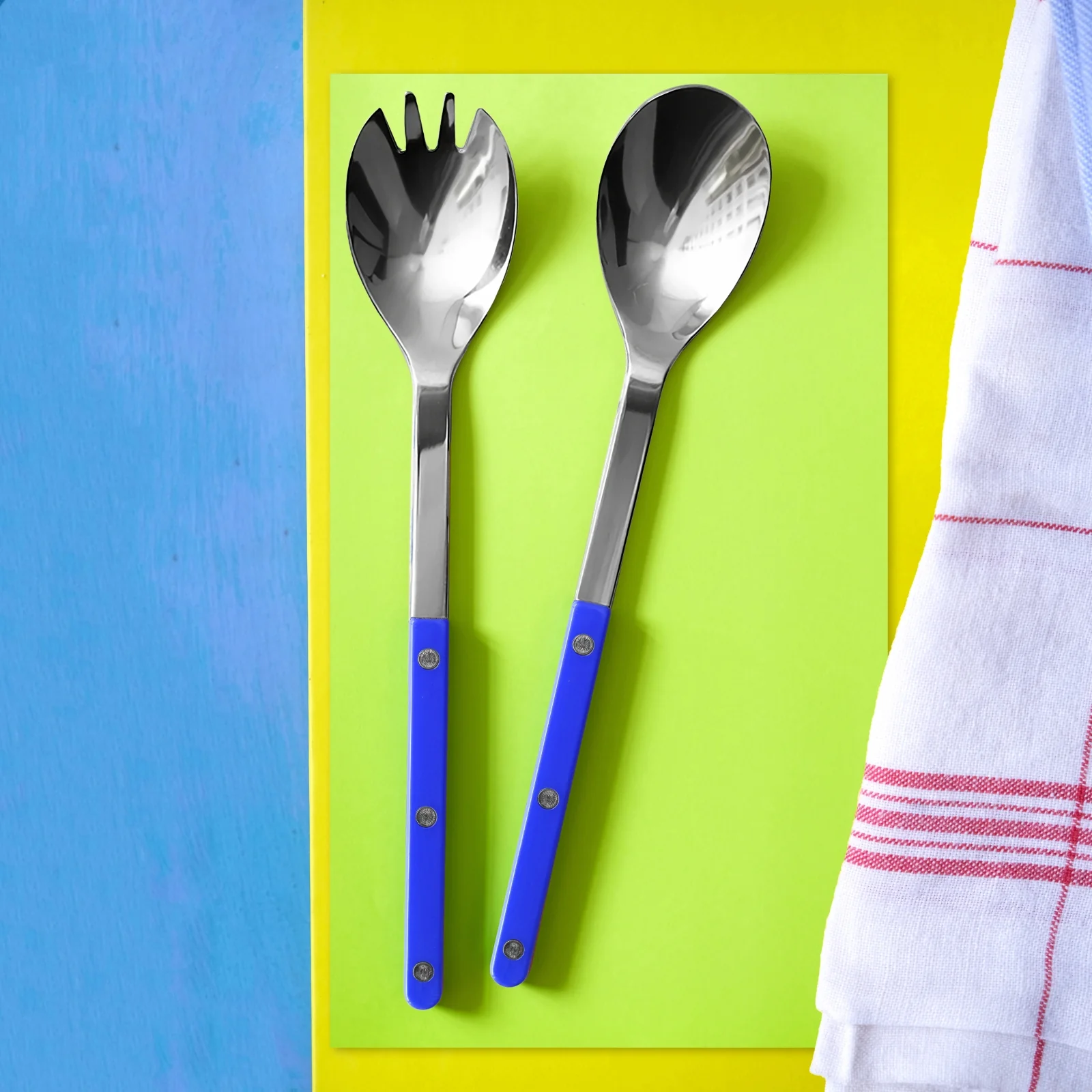 Bistrot Solid, Lapis blue - Salad cutlery set - Image 2