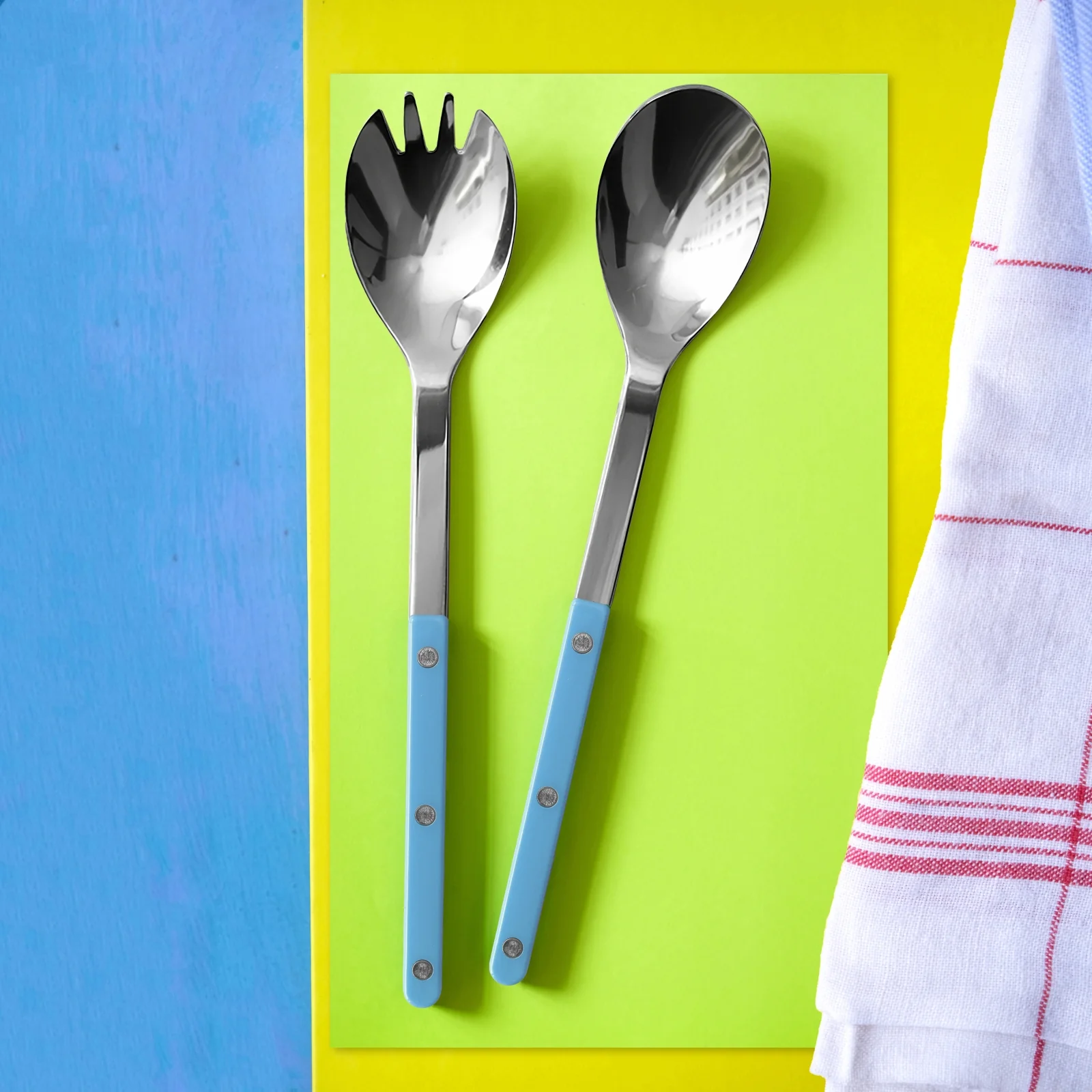 Bistrot Solid, Pastel blue - Salad cutlery set - Image 2