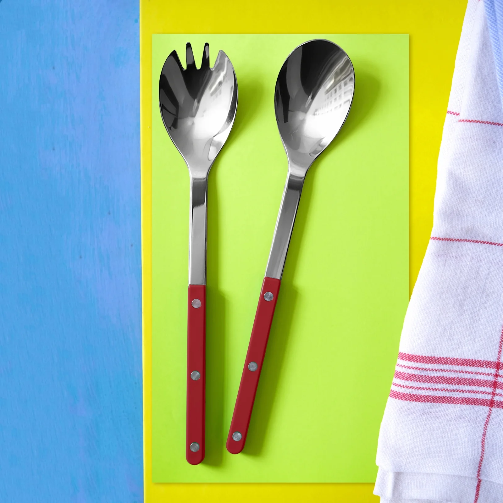 Bistrot Solid, Burgundy - Salad cutlery set - Image 2
