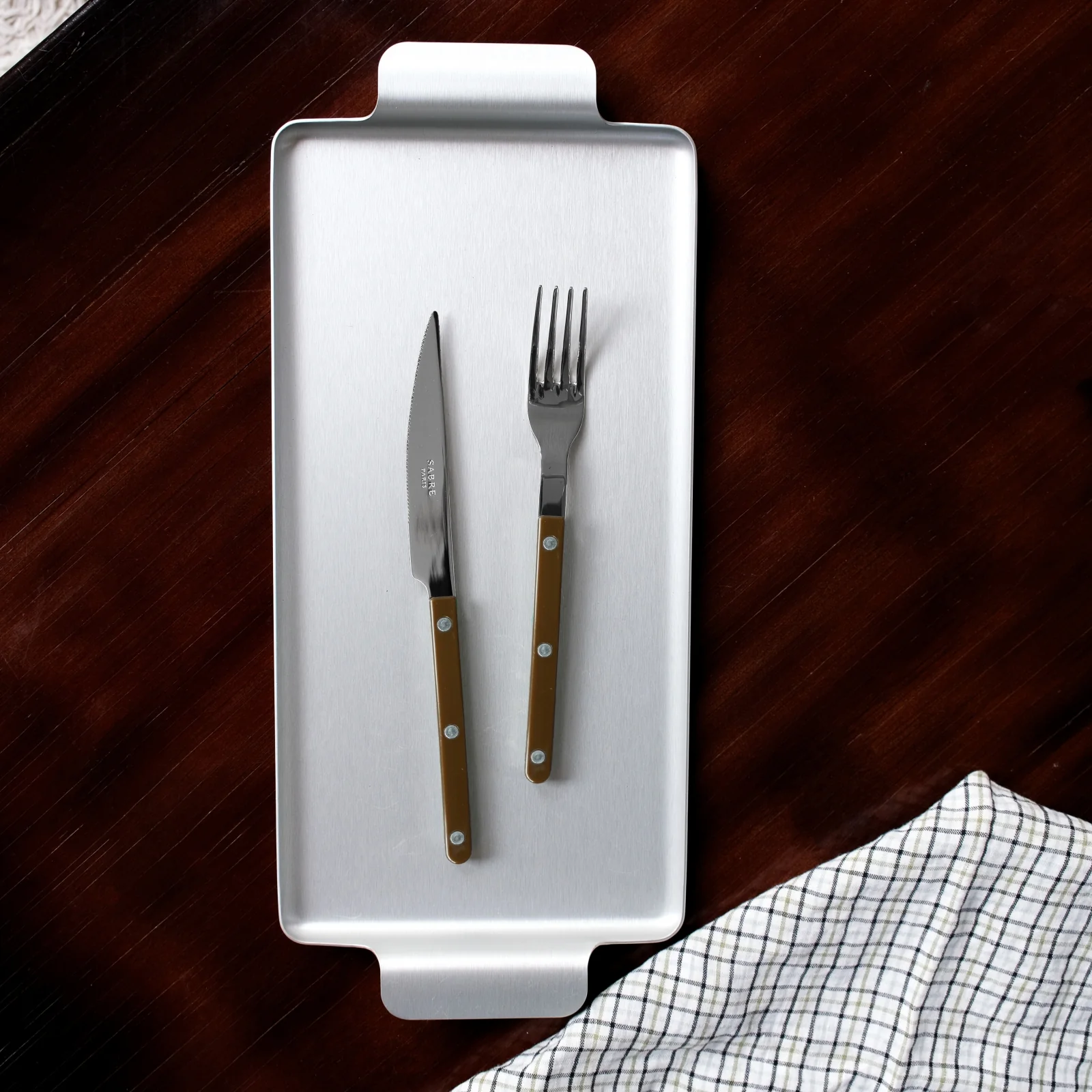 Bistrot Solid, Chocolate - 5 pieces cutlery set - Image 3
