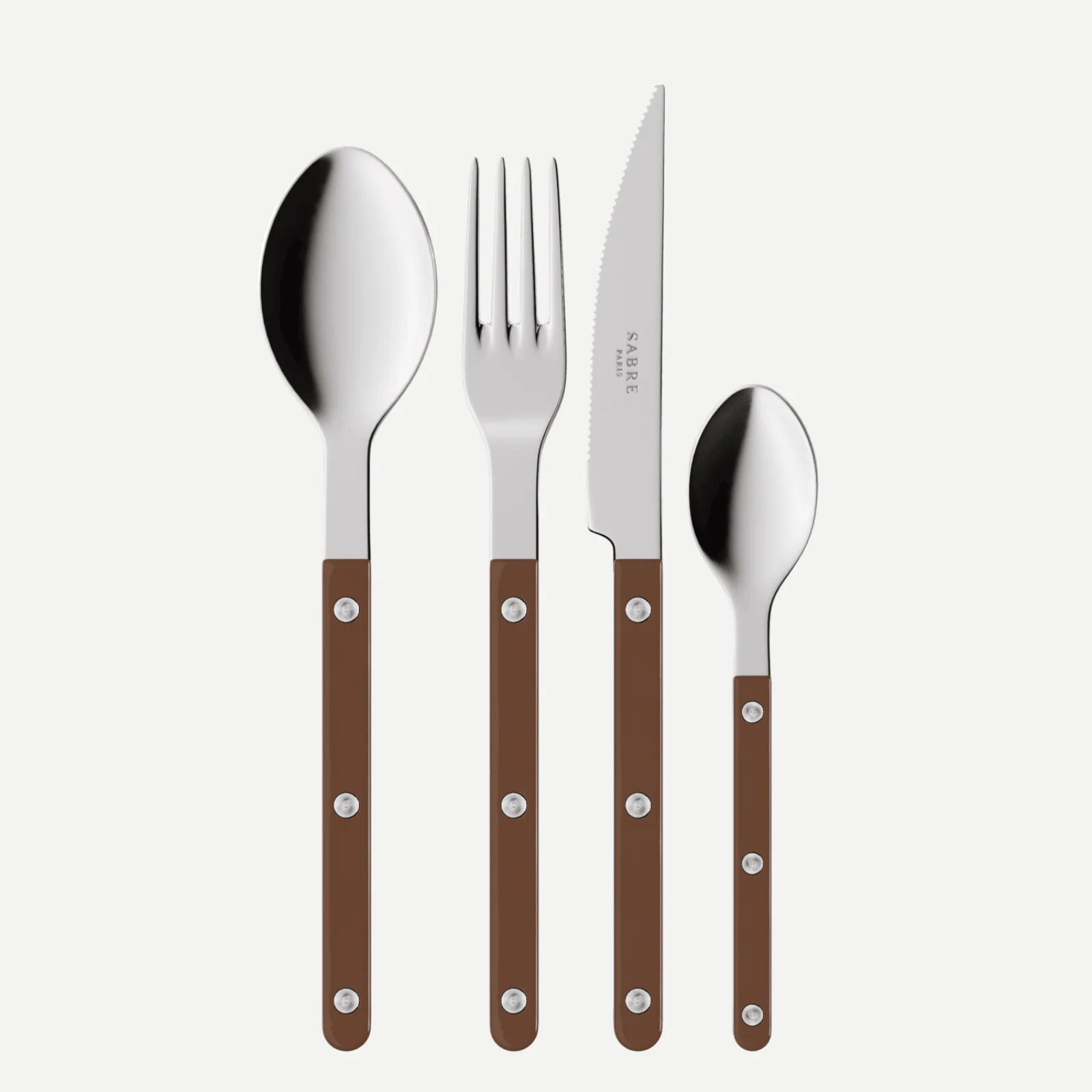Bistrot Solid, Chocolate - 24 pieces cutlery set