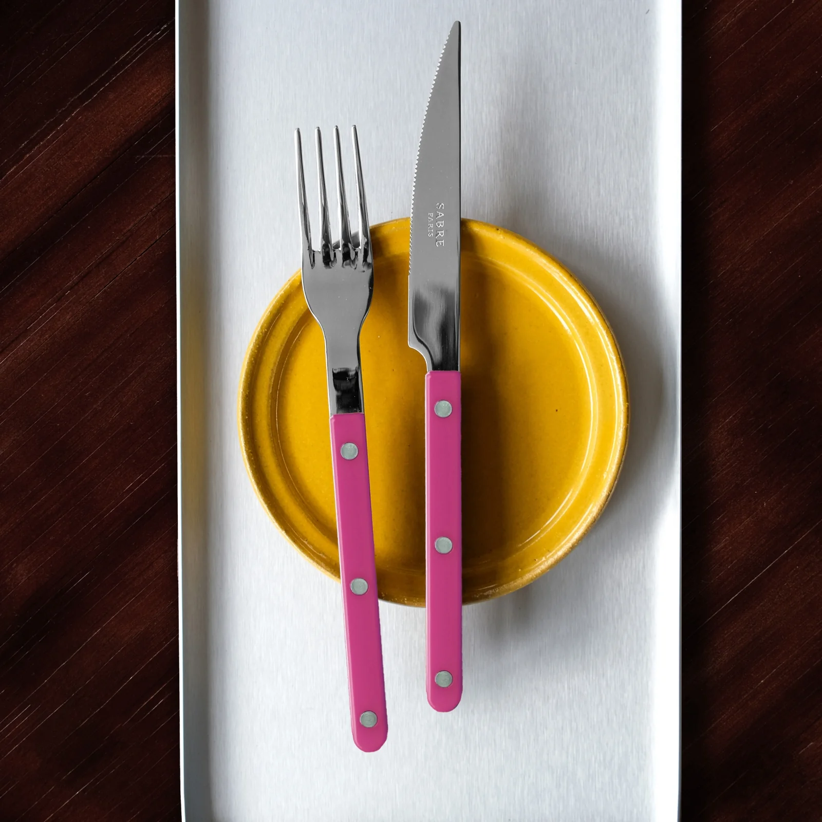 Bistrot Solid, Raspberry - Dinner fork - Image 3