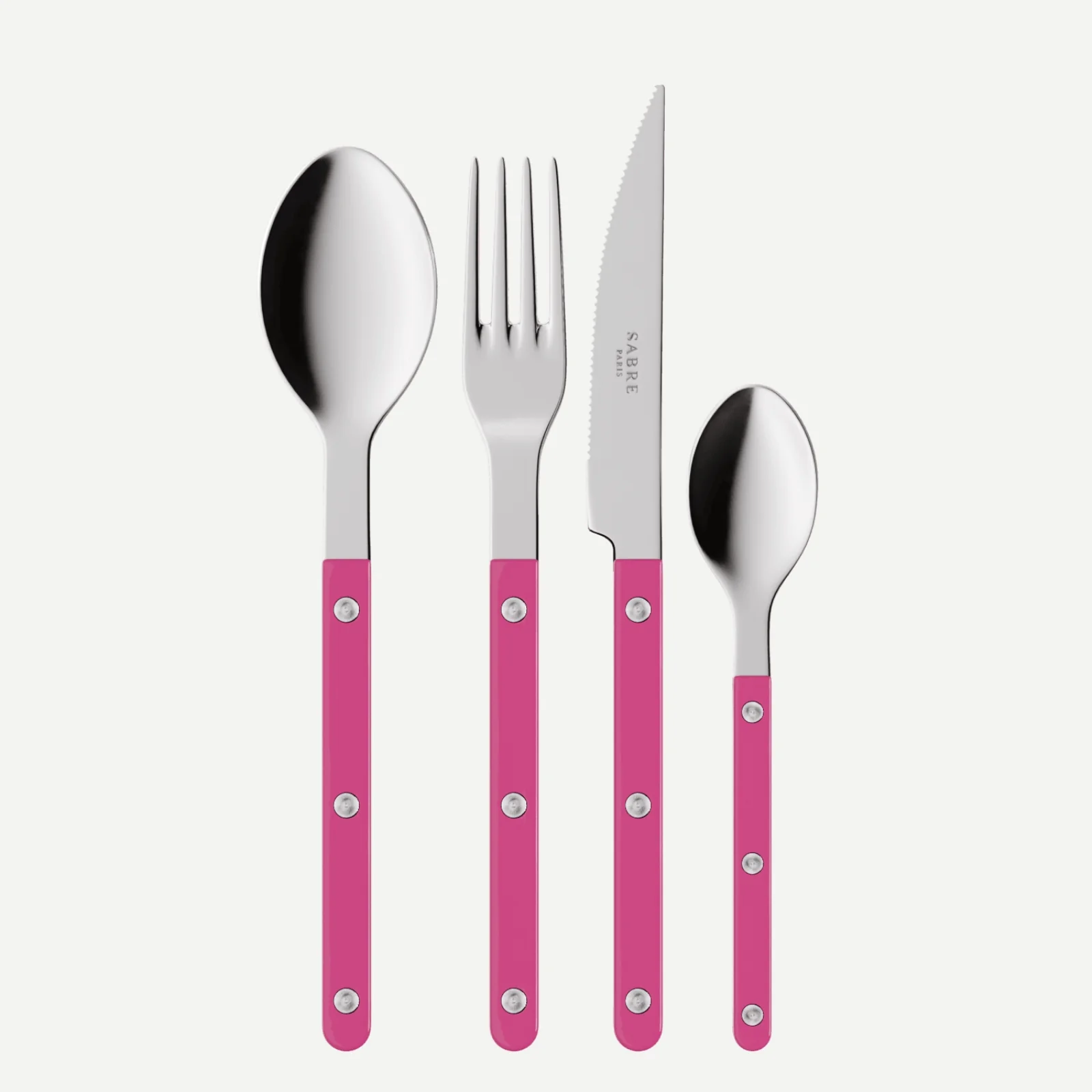 Bistrot Solid, Raspberry - 24 pieces cutlery set