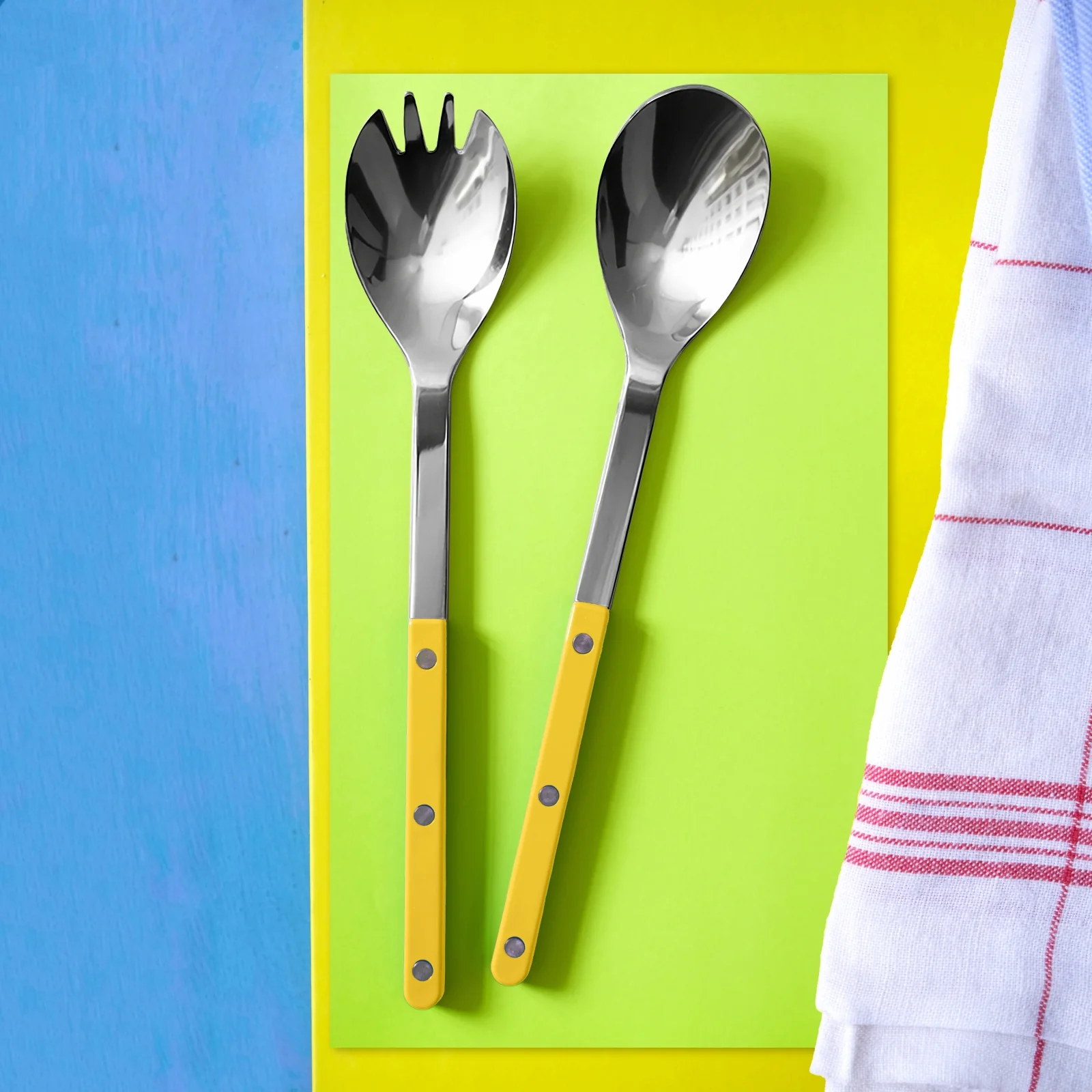 Bistrot Solid, Yellow - Salad cutlery set - Image 2